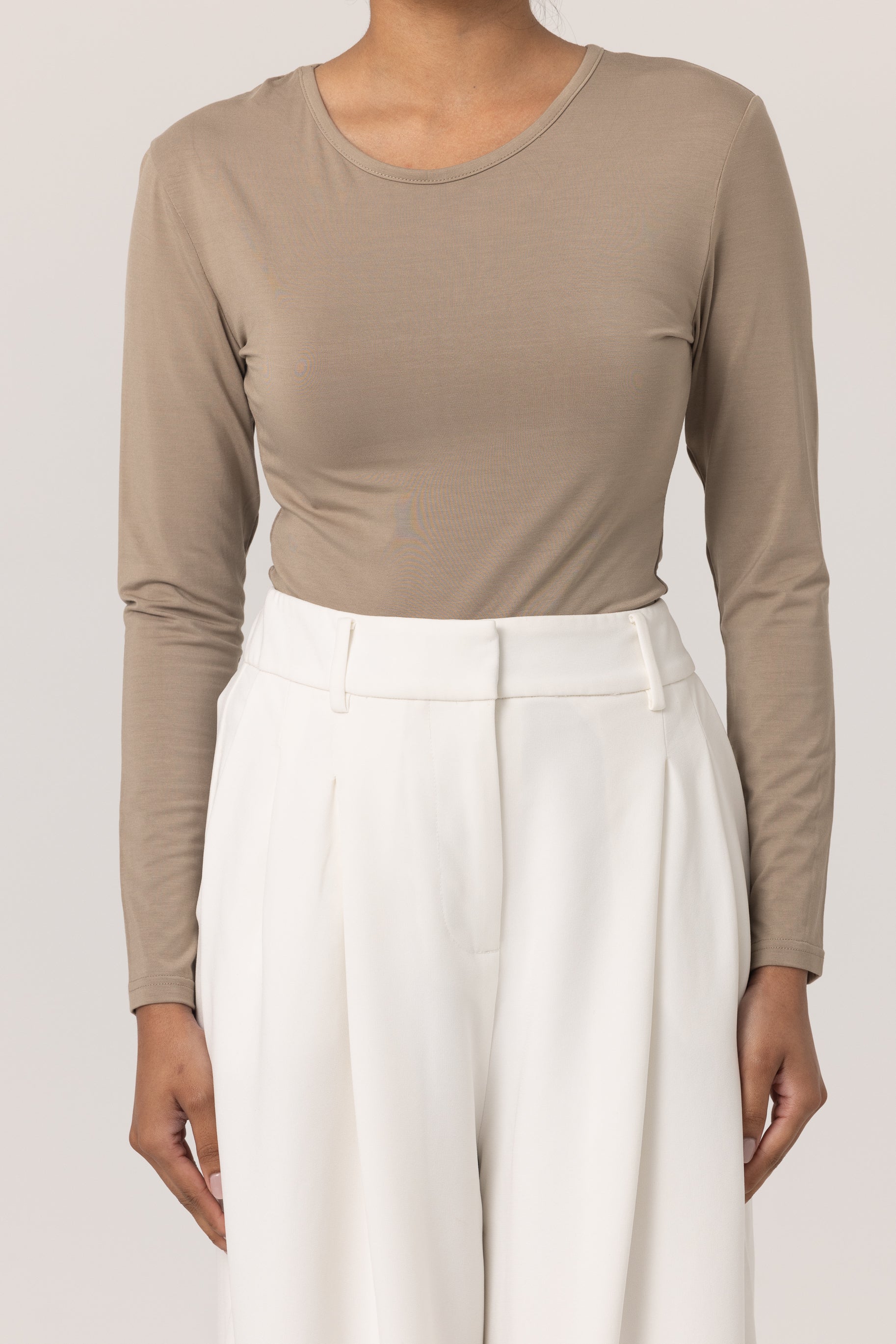 Jersey Body Top - Taupe