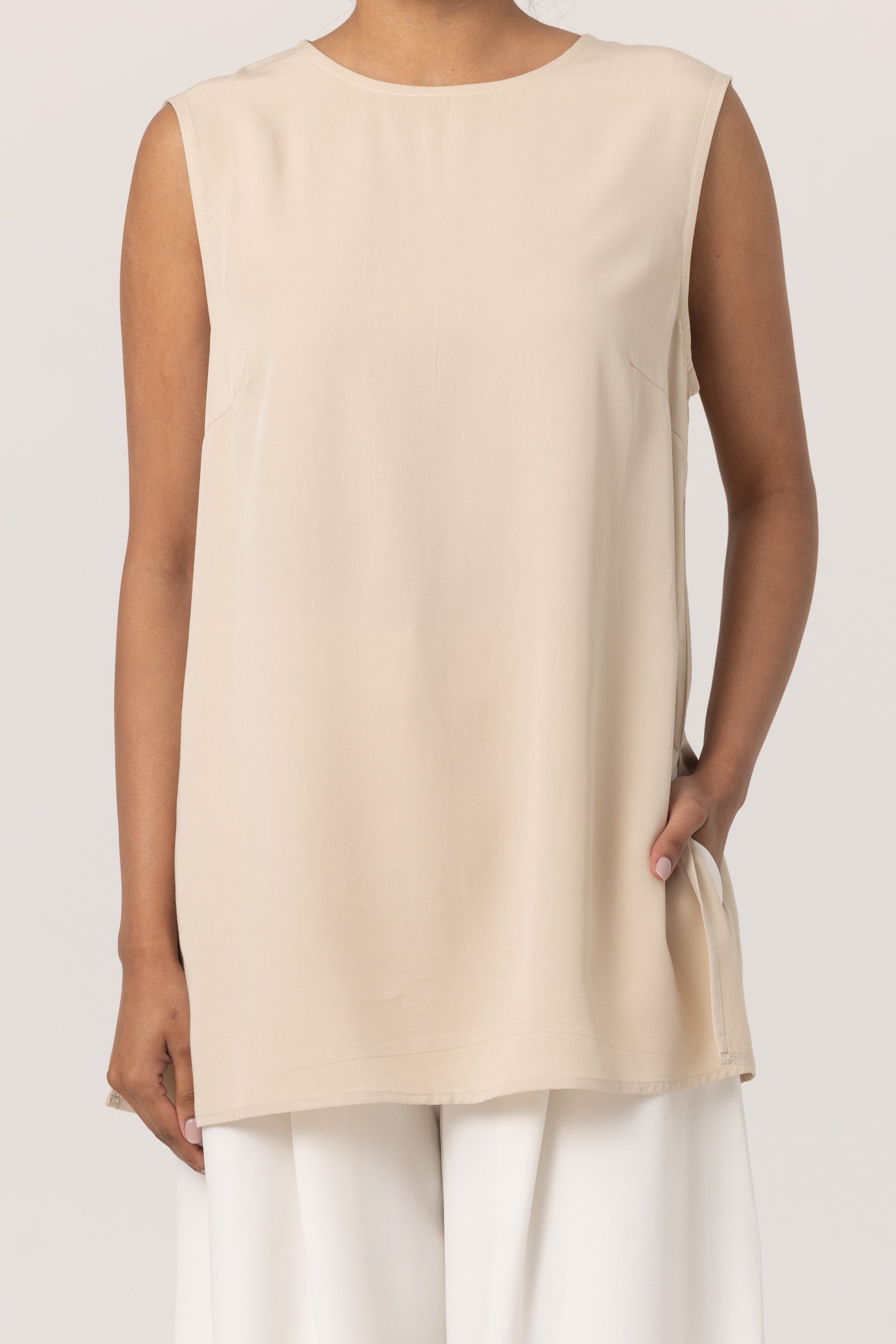 Tencel Tank Top - Beige