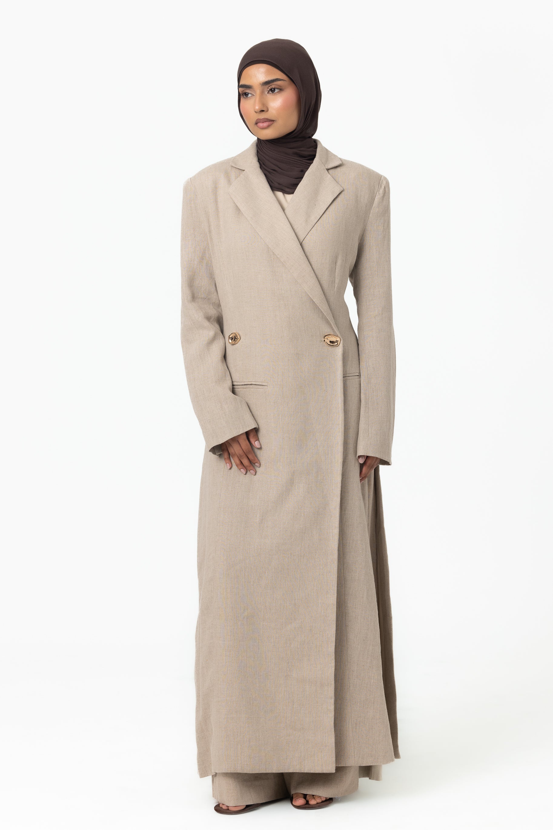 Layelle Longline Blazer - Natural