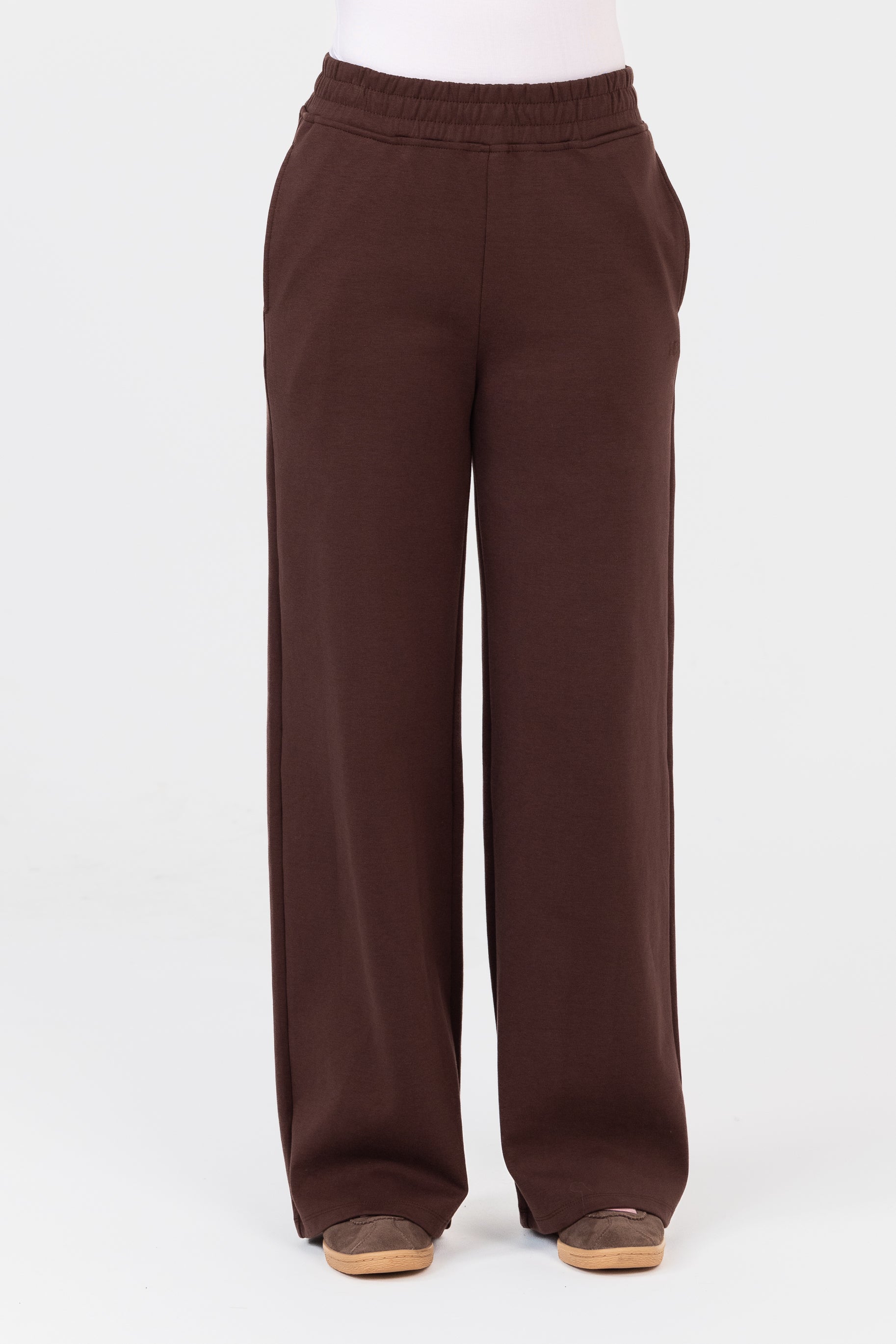 Everyday Wide Leg Pants - Chocolate