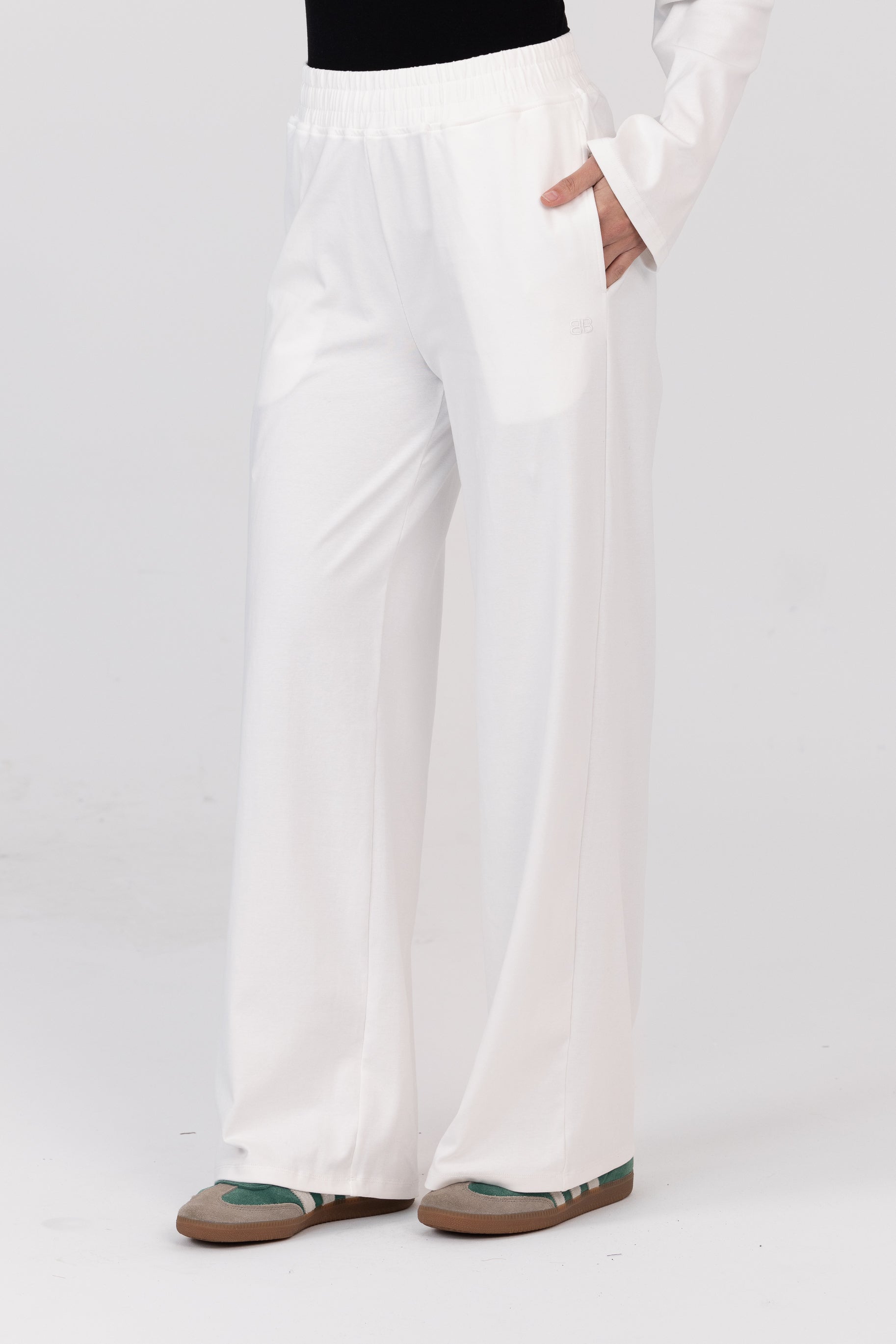 Everyday Wide Leg Pants - White