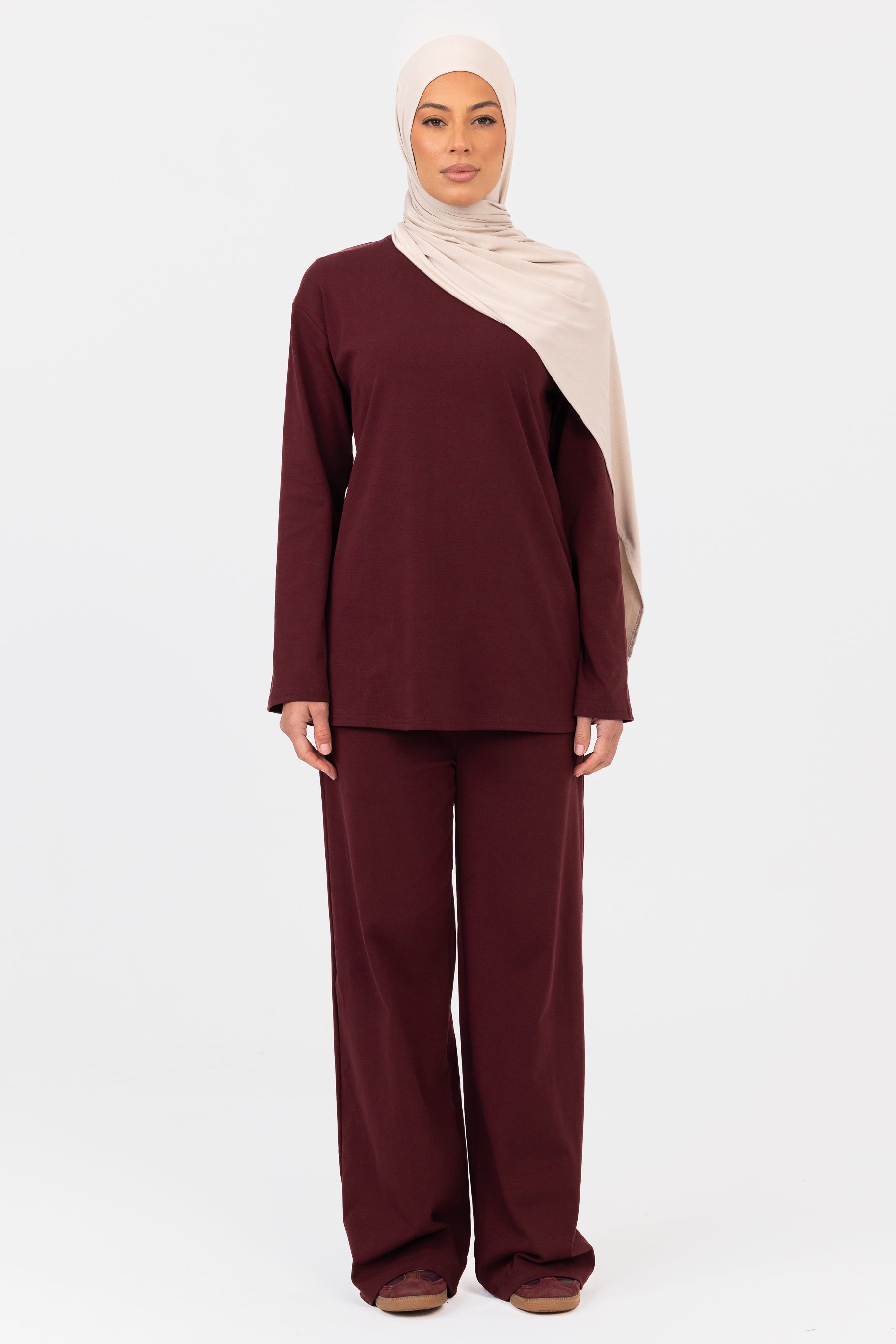 Everyday Crew Neck Top - Mulberry