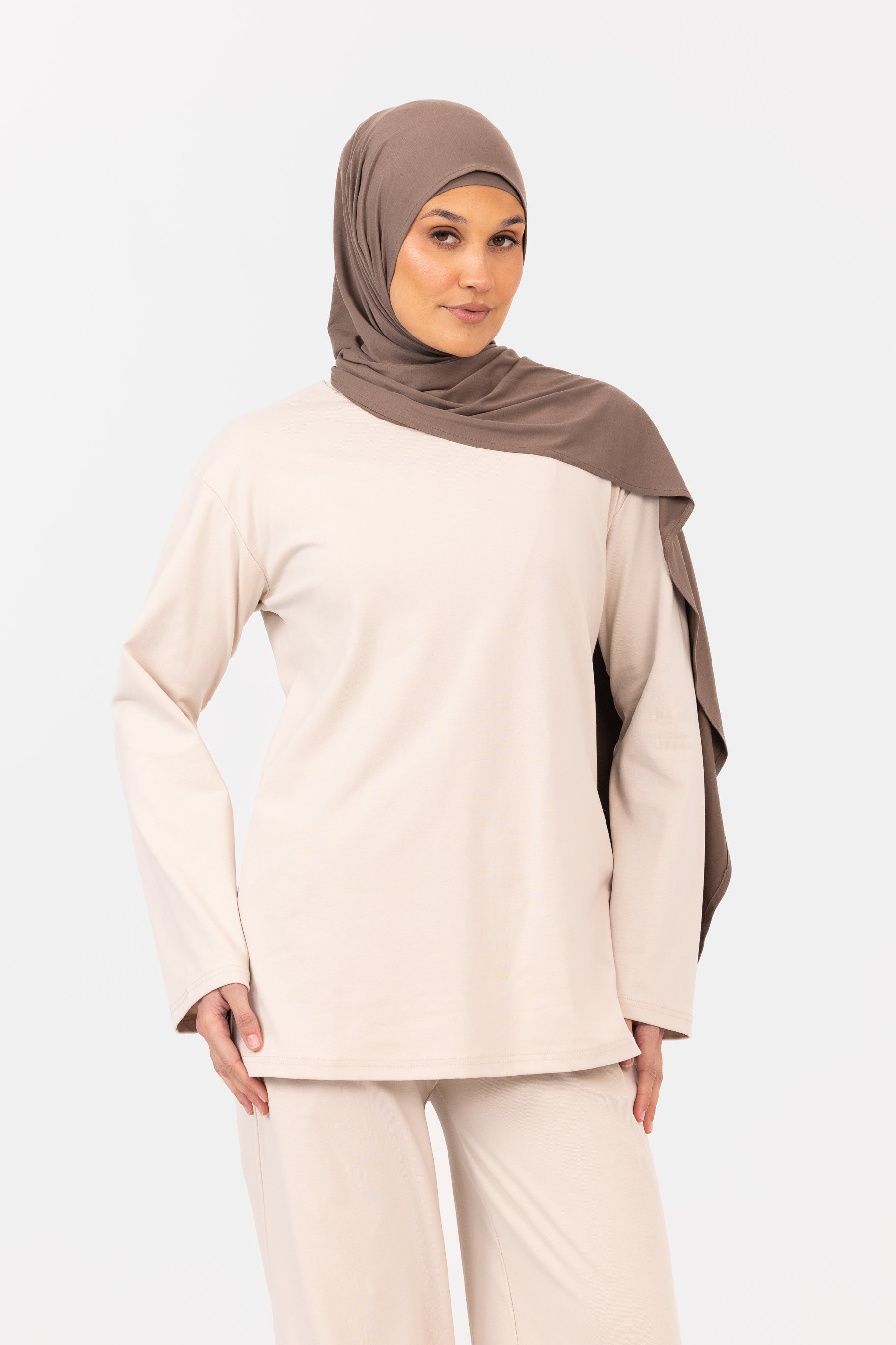 Everyday Crew Neck Top - Stone