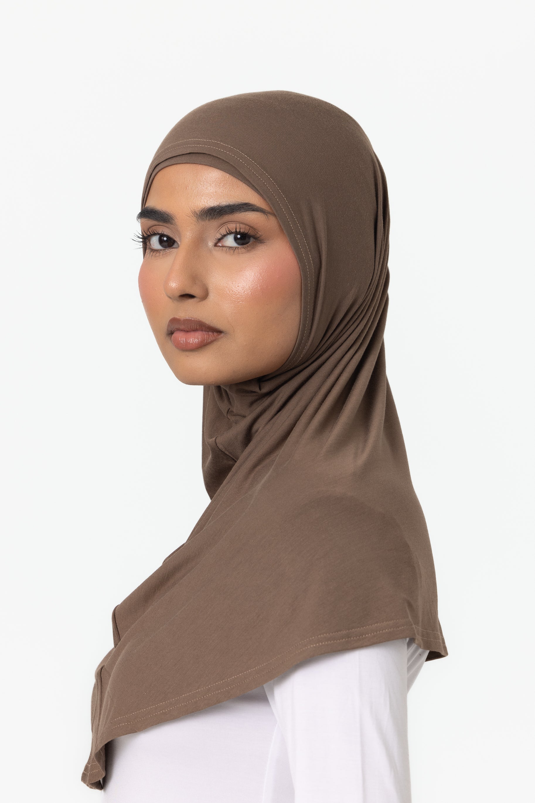 Womens 2pc Jersey Hijab - Oak