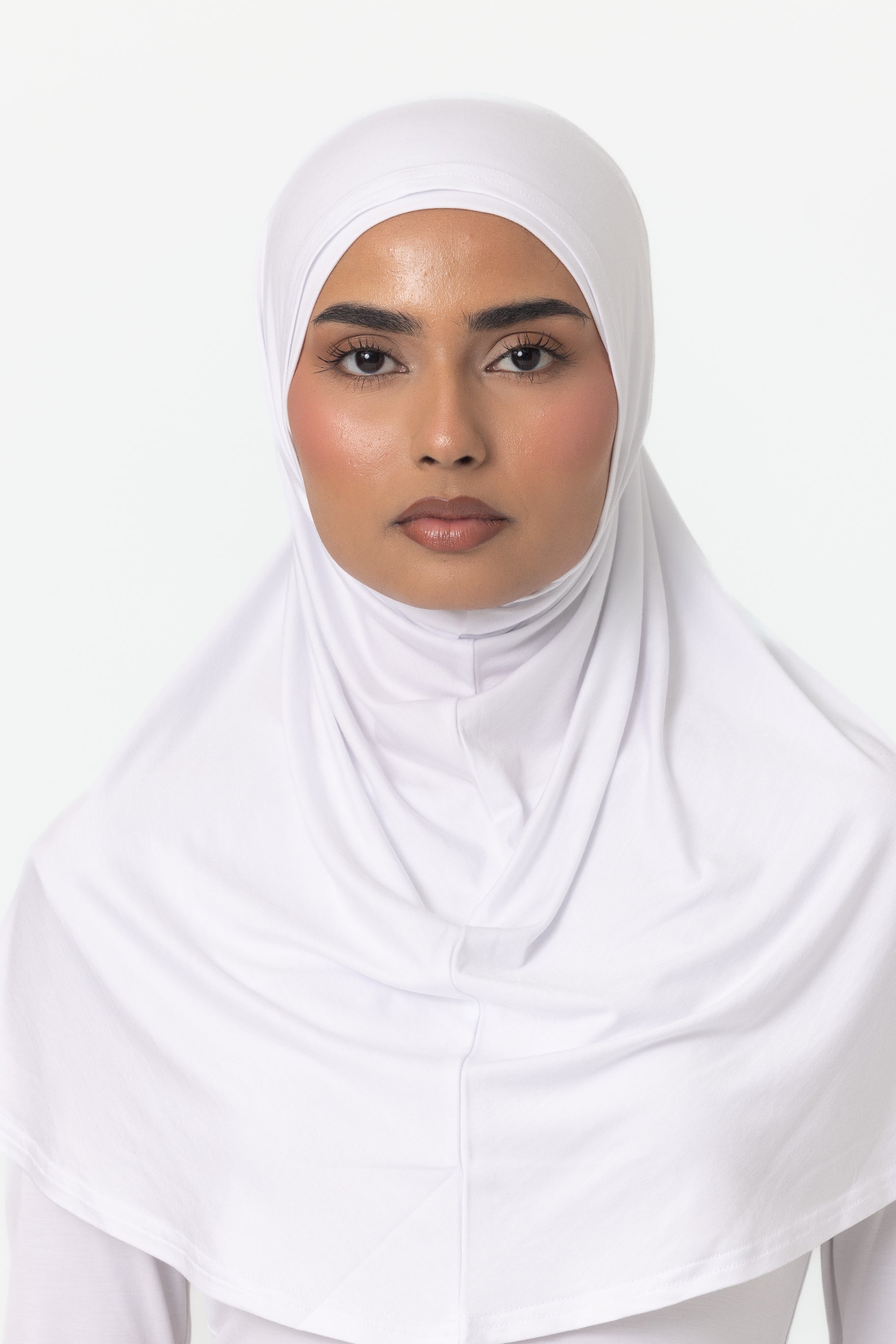 Womens 2pc Jersey Hijab - White