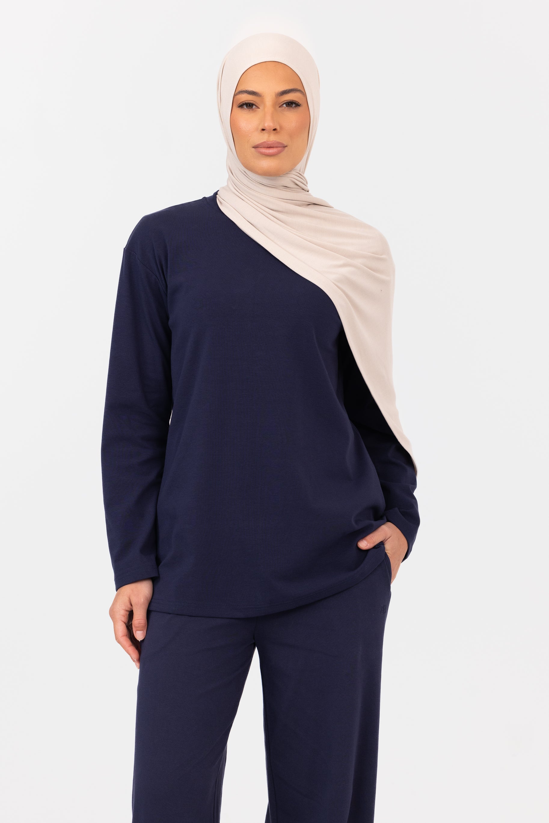 Everyday Crew Neck Top - Navy