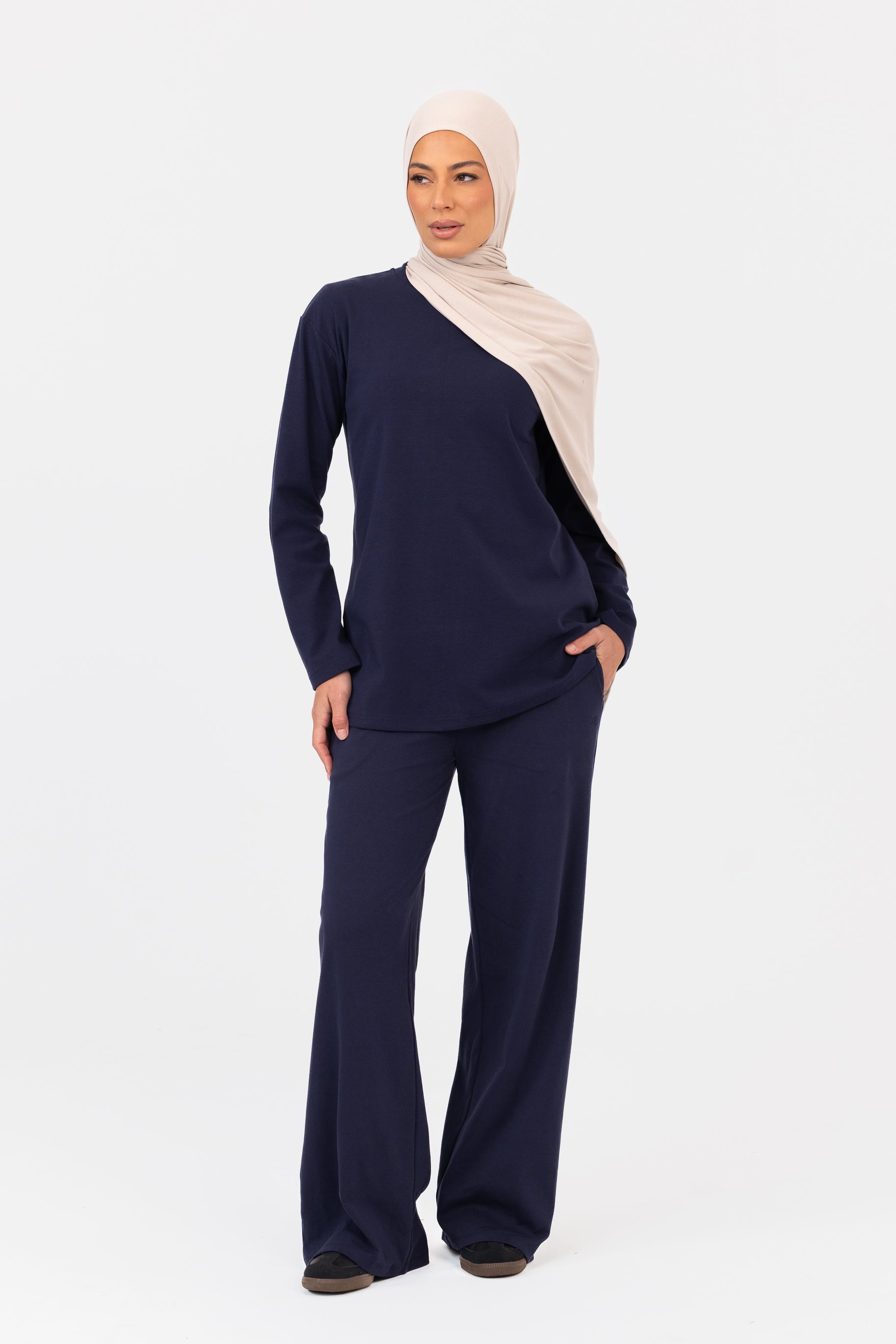 Everyday Crew Neck Top - Navy