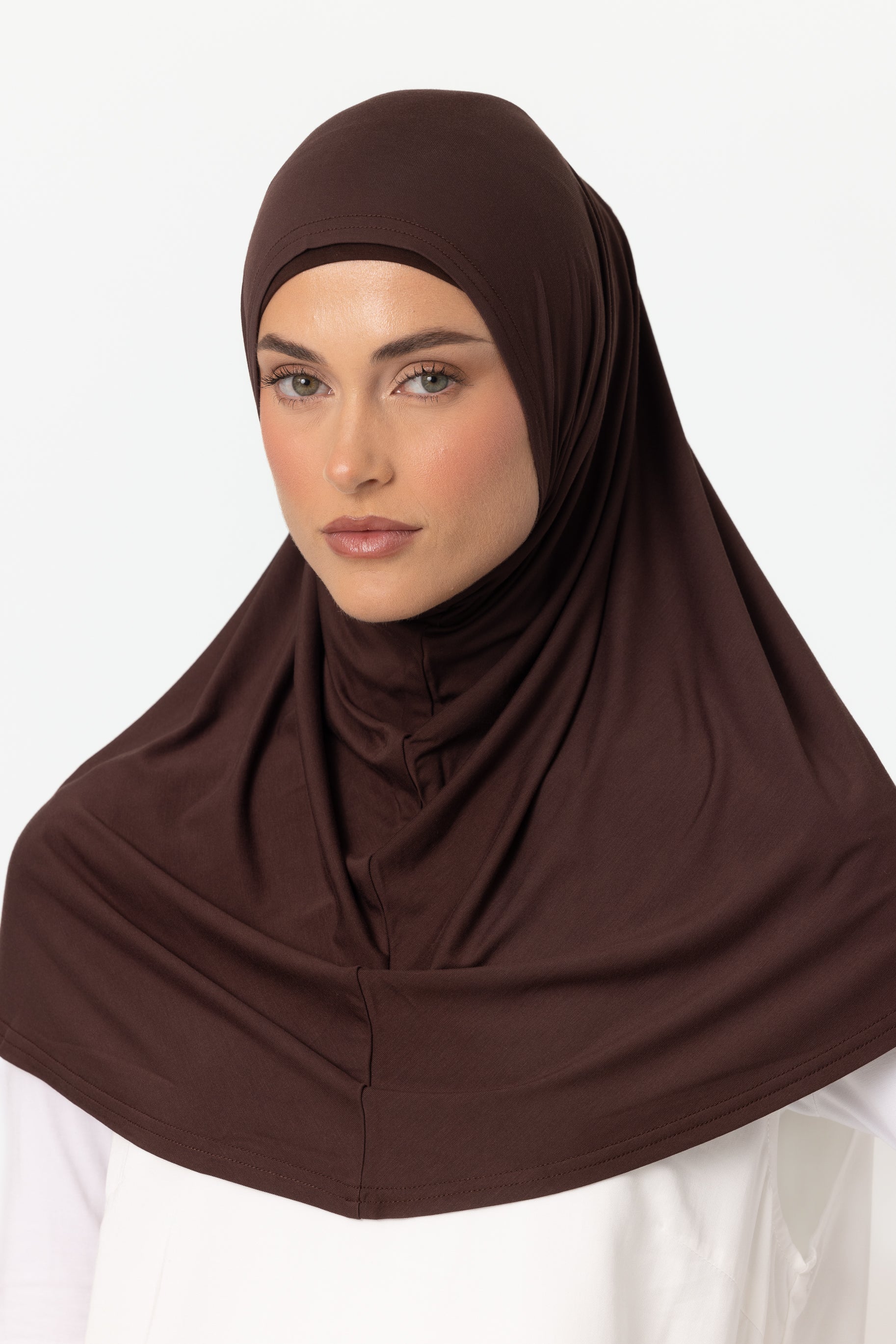 Womens 2pc Jersey Hijab - Cedar