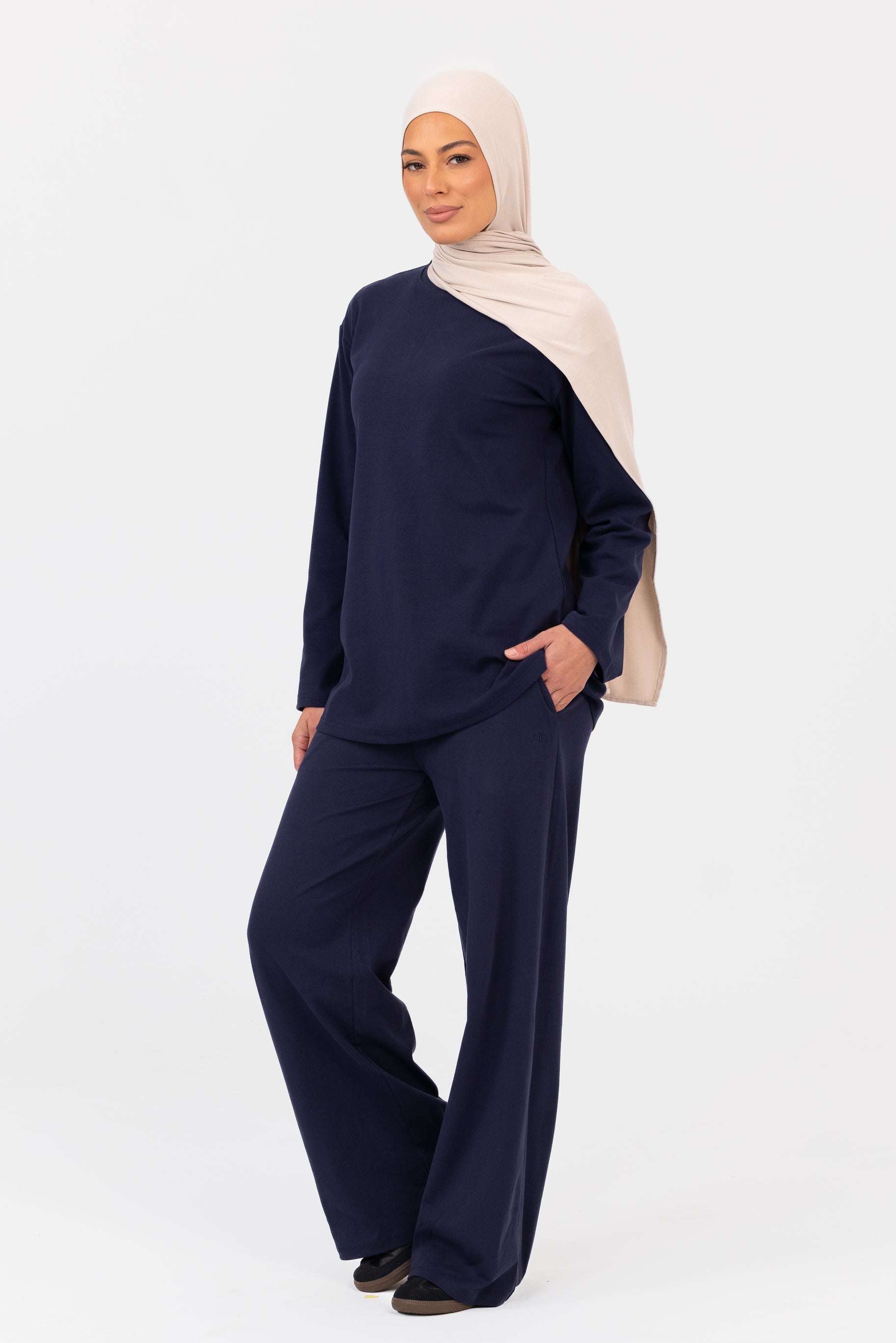 Everyday Crew Neck Top - Navy