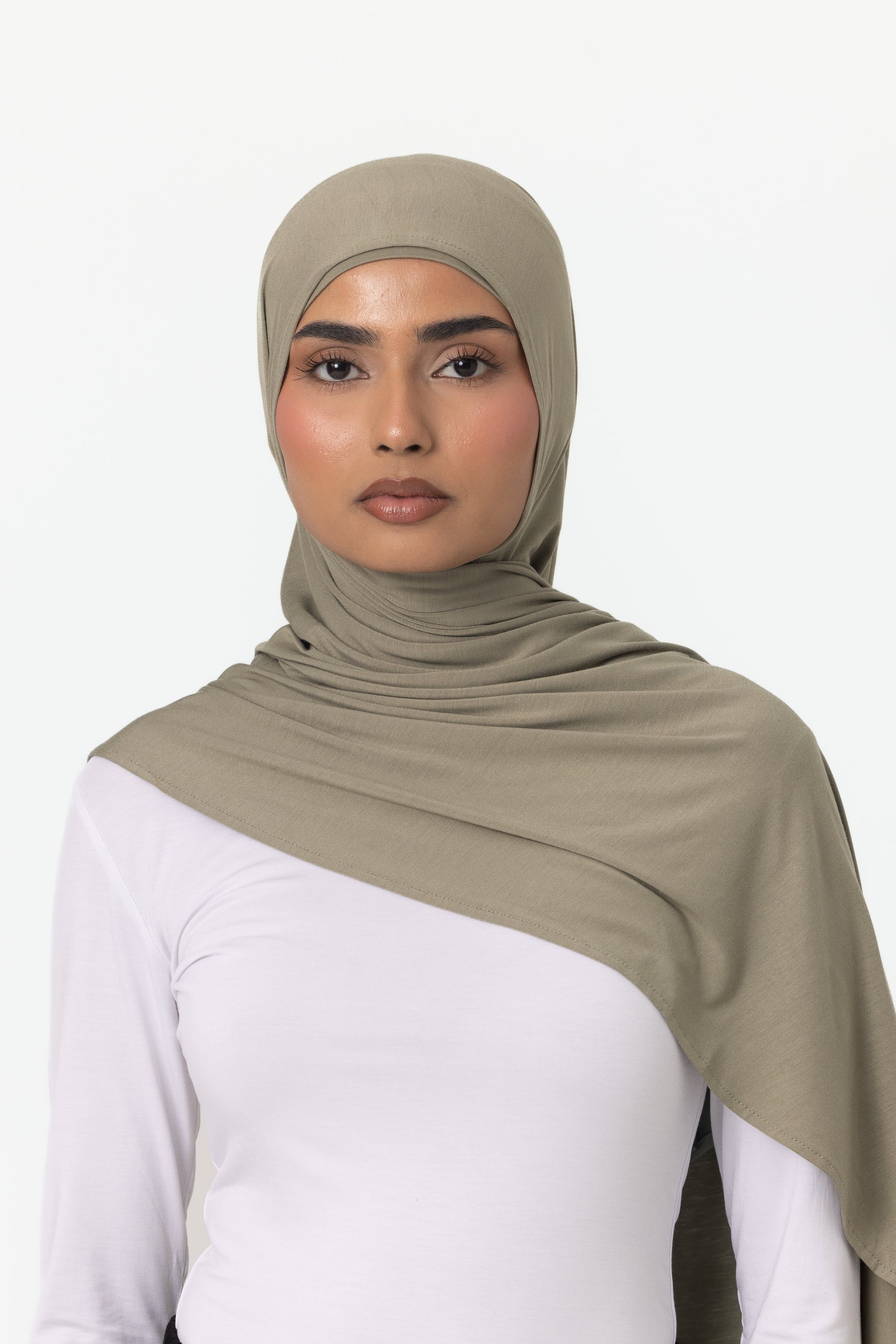 Bamboo Jersey Hijab Set - Olive