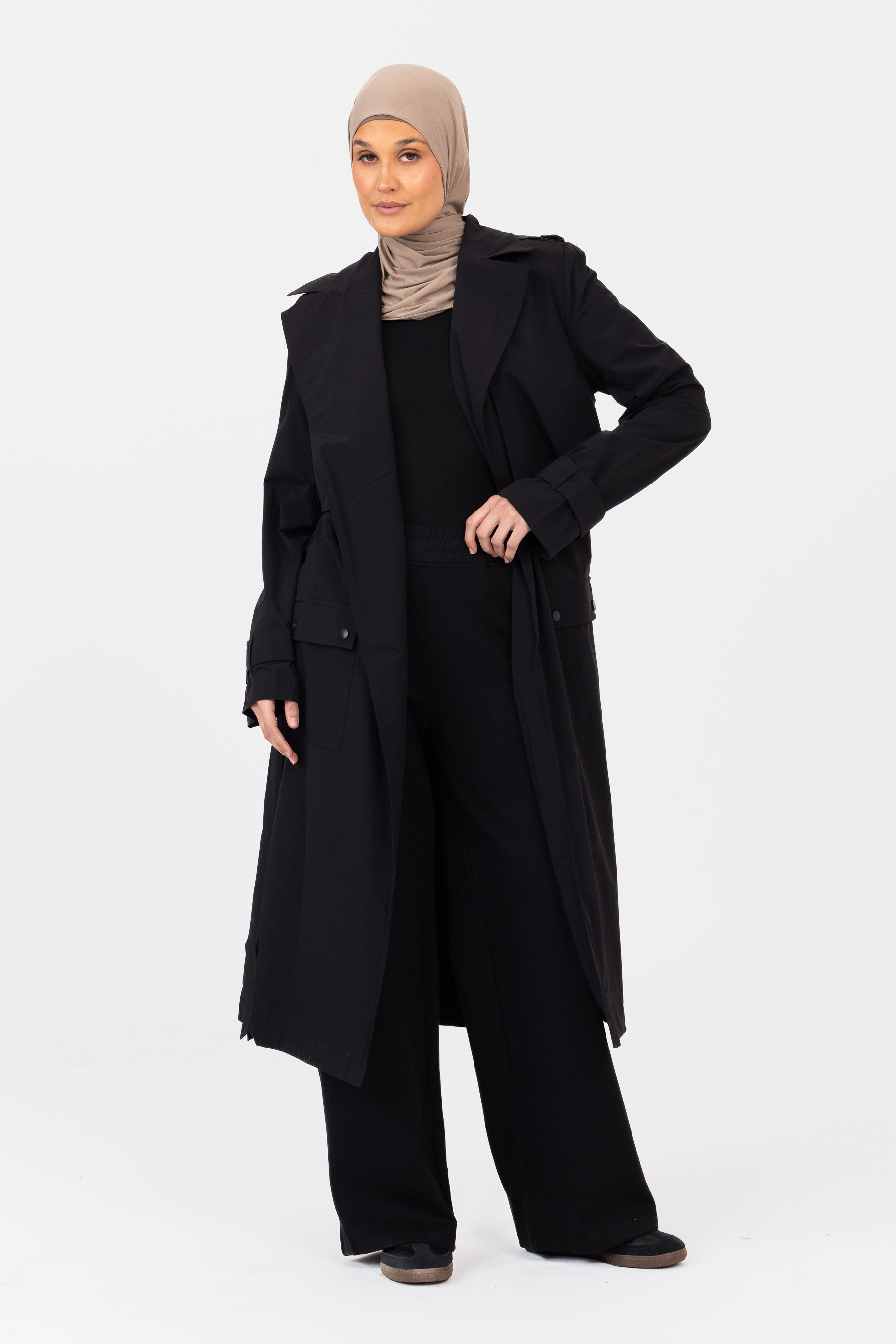 Active Trench Coat - Black