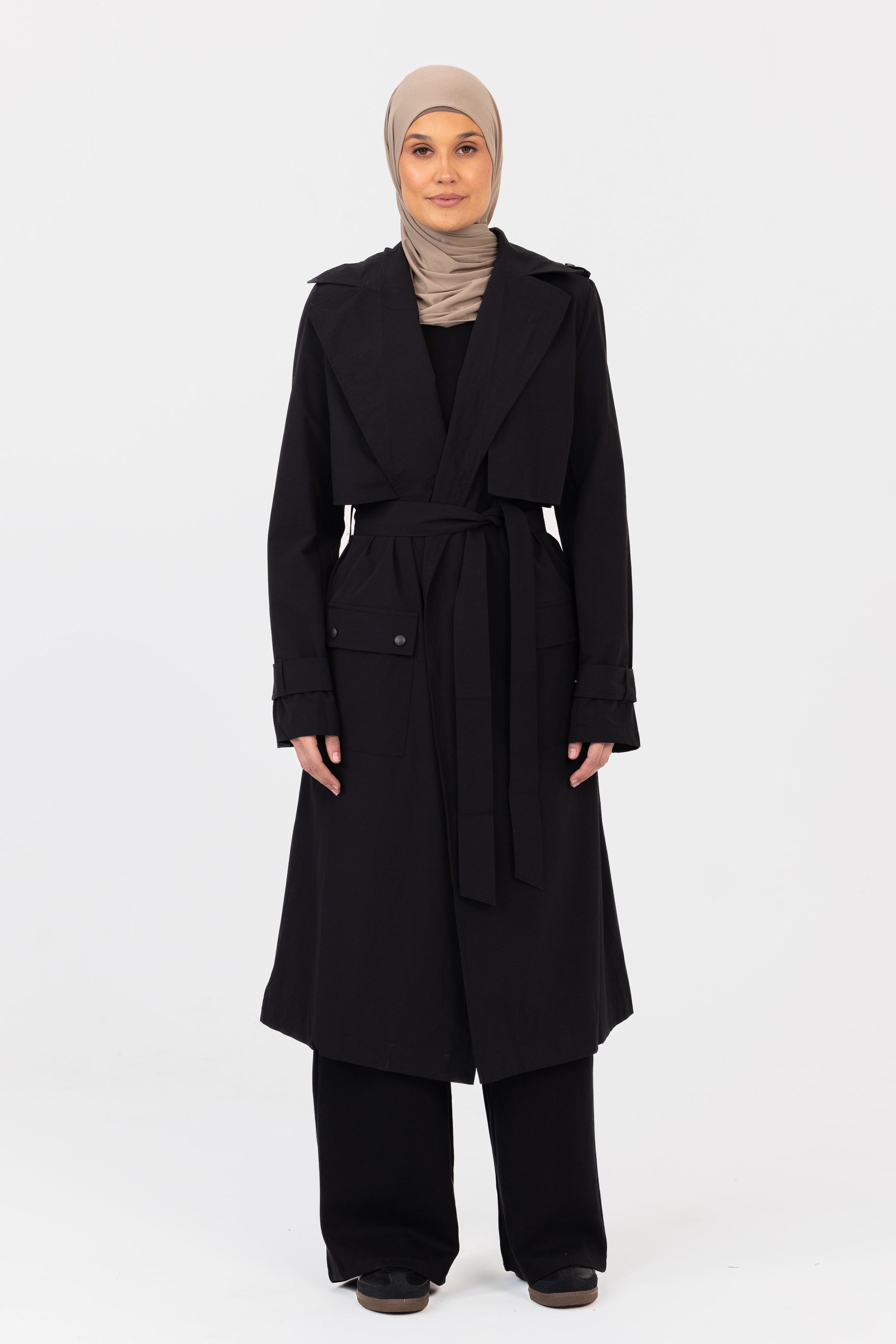 Active Trench Coat - Black