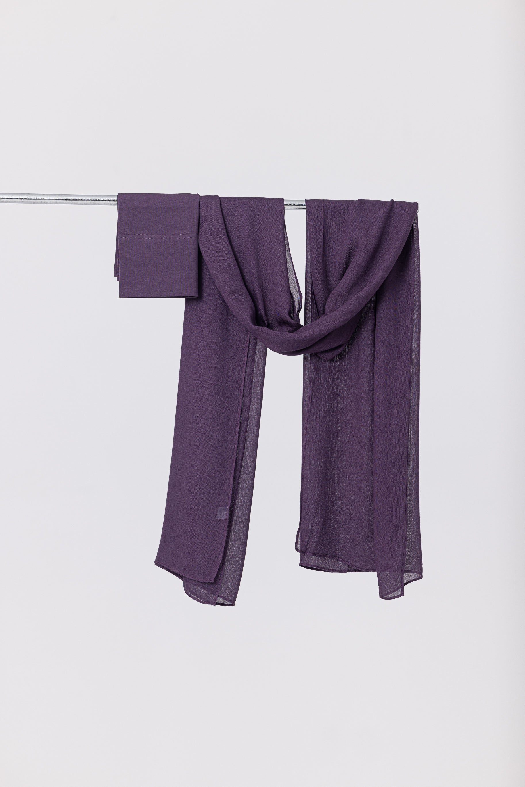 Single Stitched Modal Hijab Set - Grape