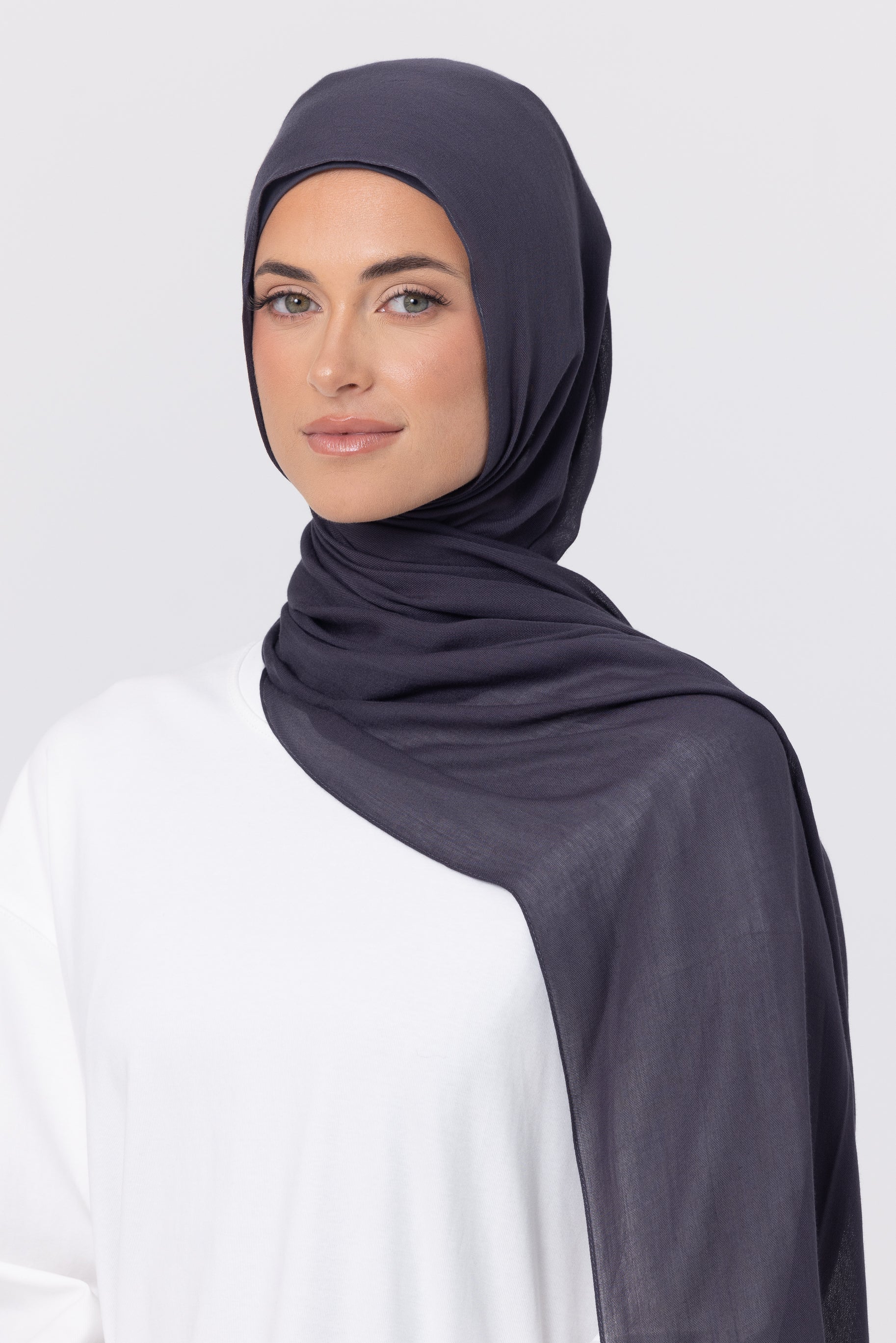Single Stitched Modal Hijab Set - Storm