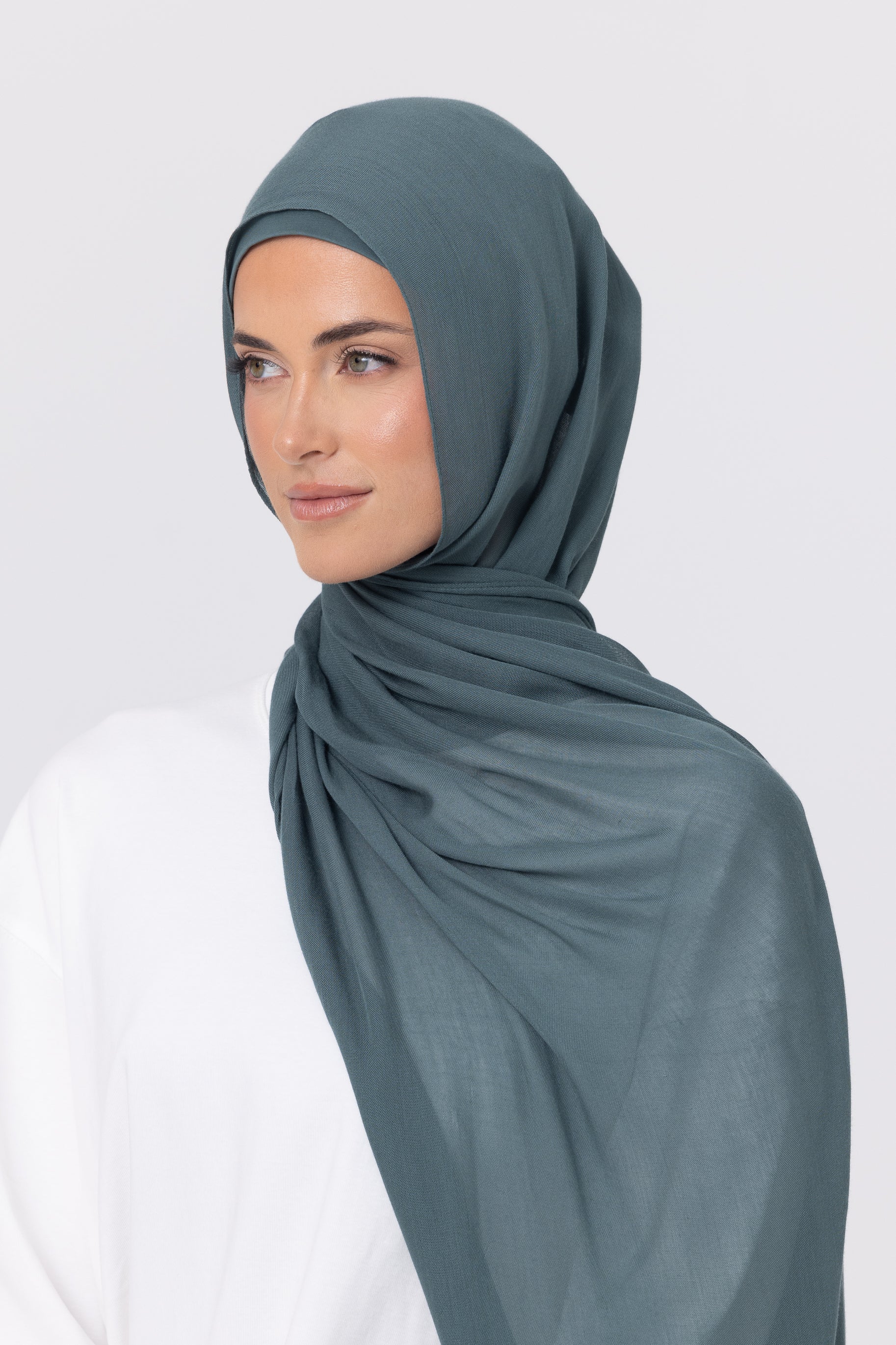 Single Stitched Modal Hijab Set - Eucalyptus