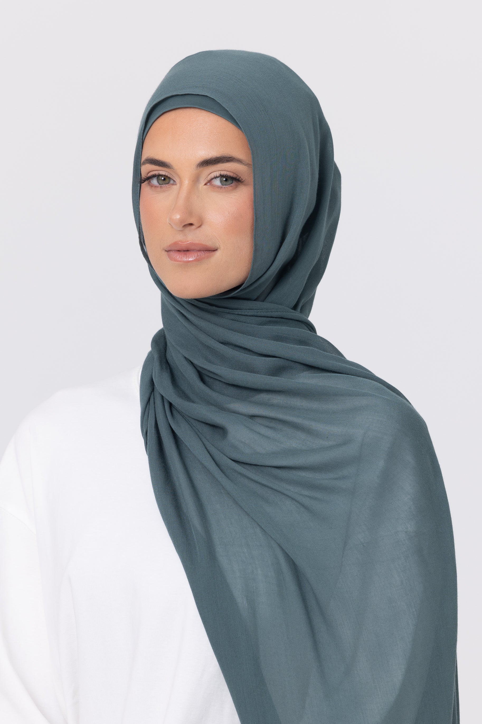 Single Stitched Modal Hijab Set - Eucalyptus