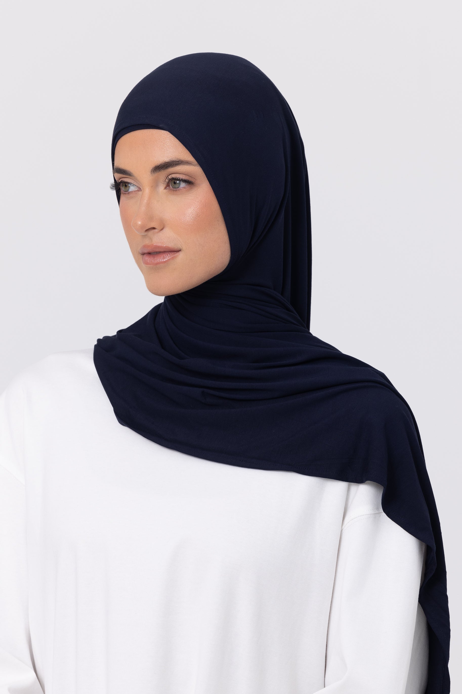 Instant Bamboo Jersey Wrap Set - Navy