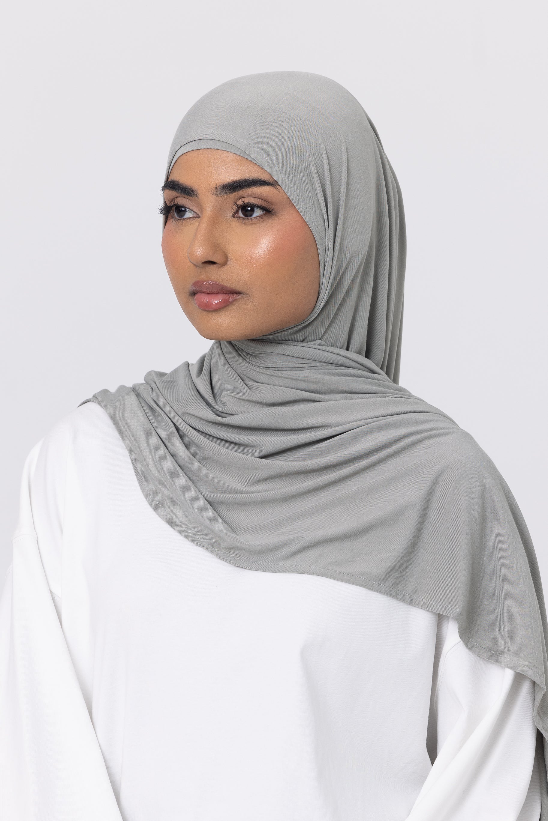 Bamboo Jersey Hijab Set - Sage