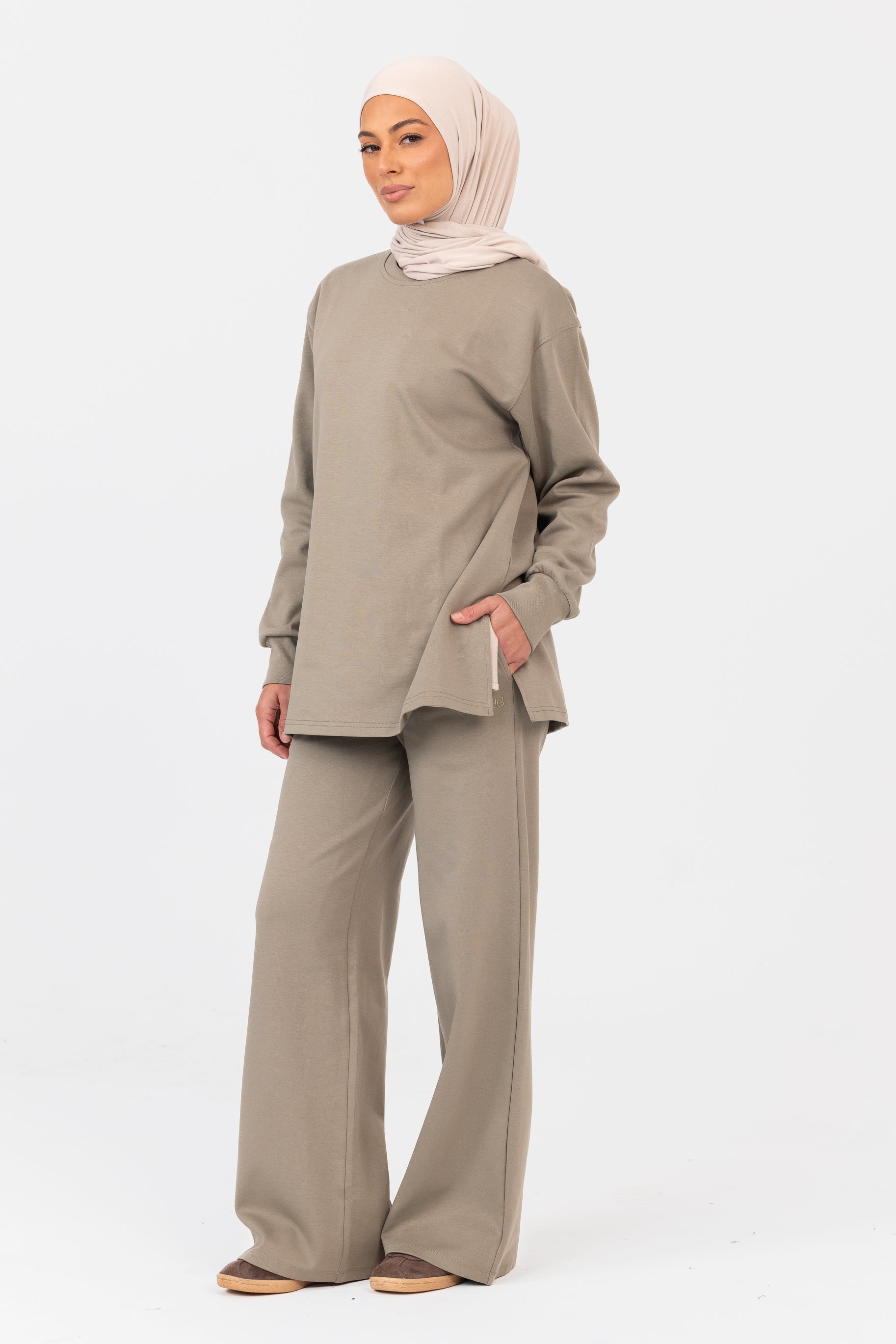 Everyday Longline Pants - Sage