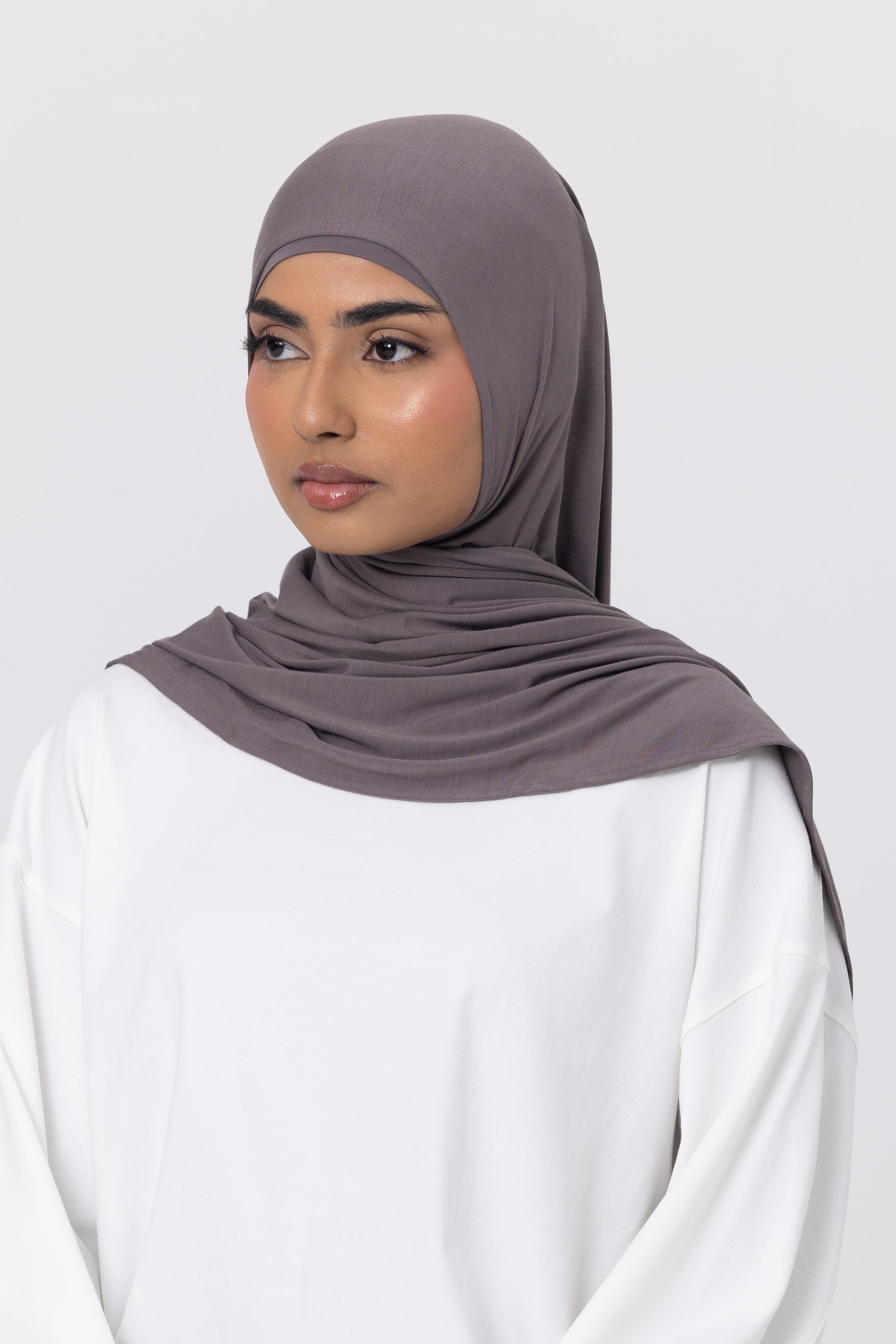 Bamboo Jersey Hijab Set - Shadow