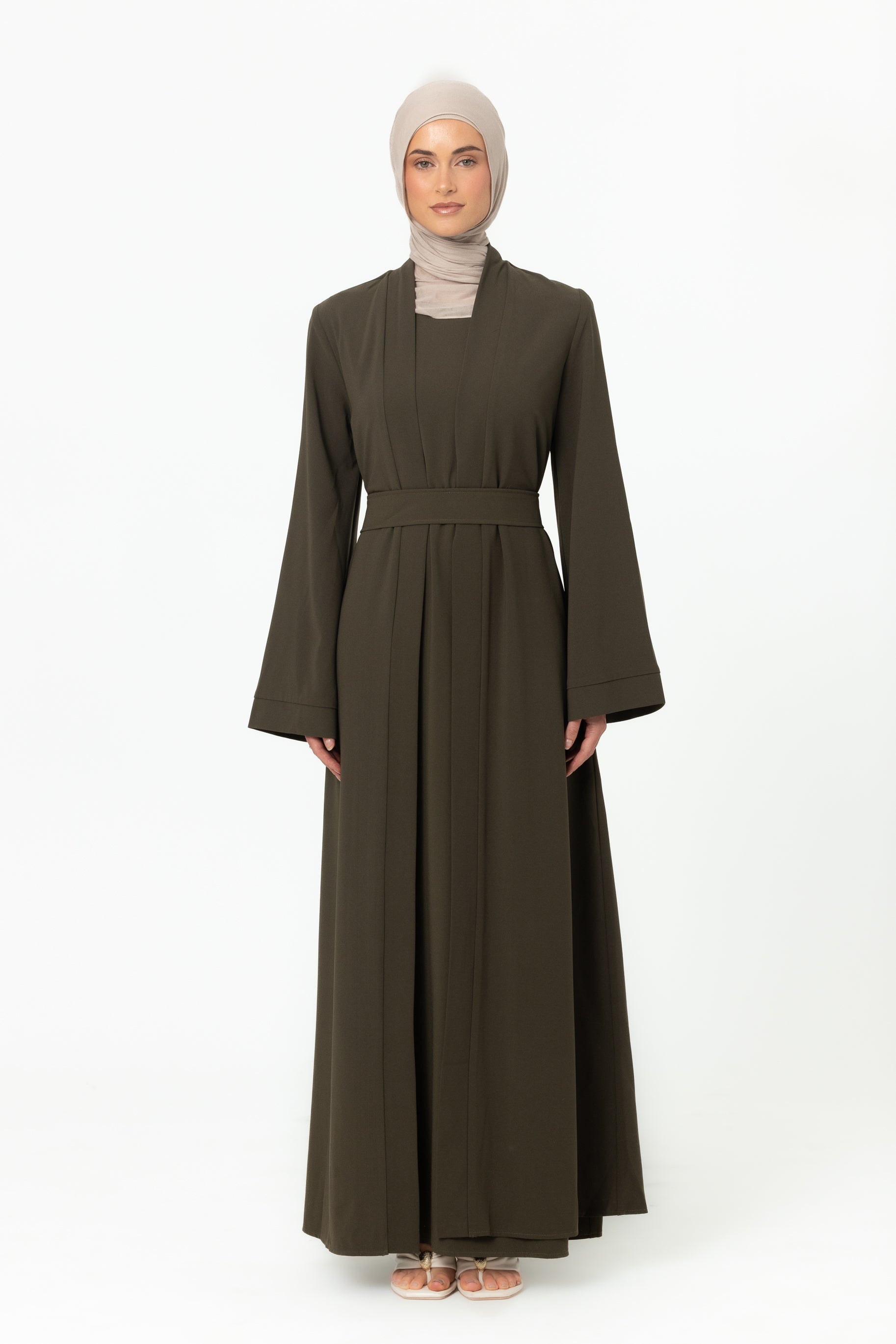 Dusk Abaya Set - Olive