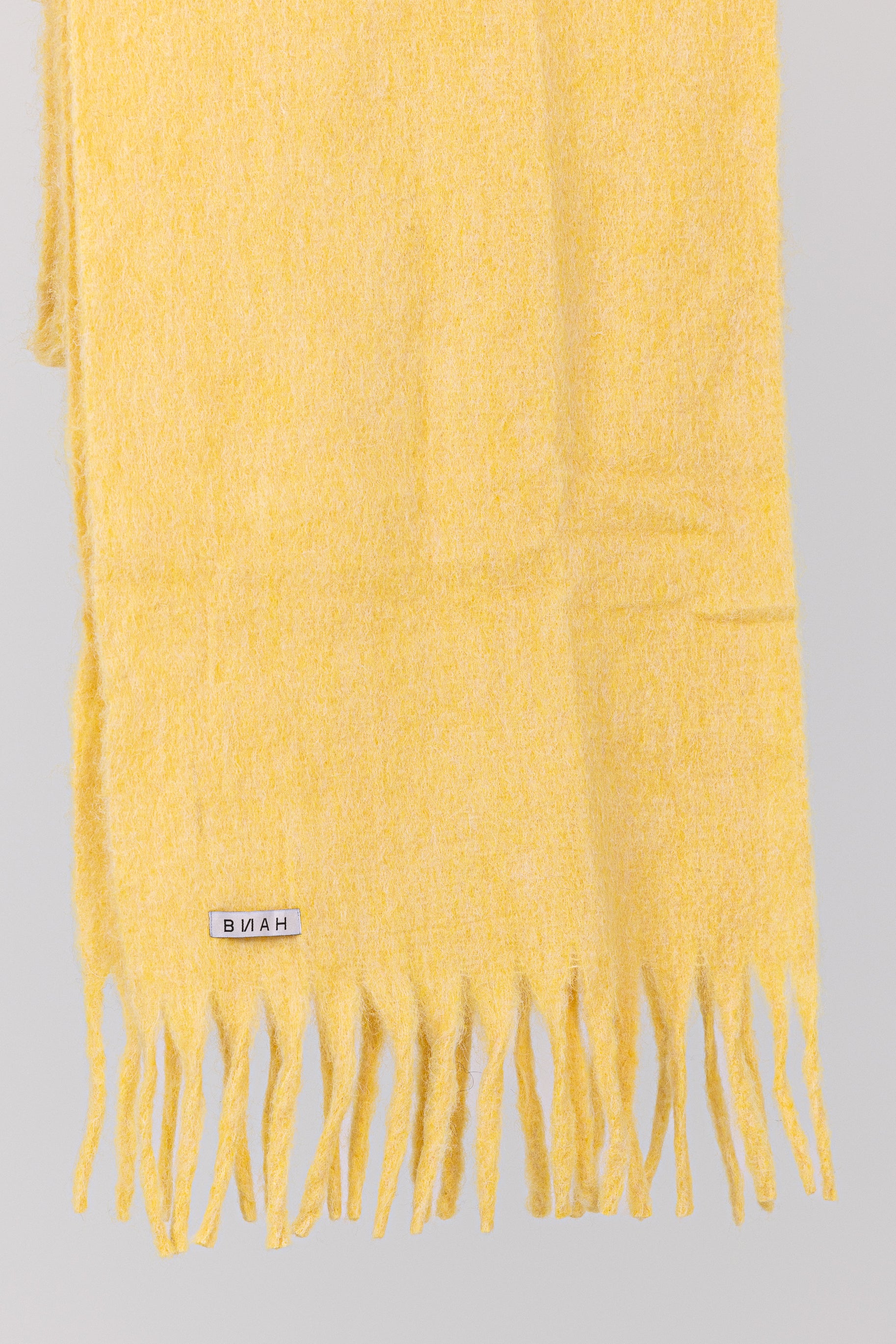 Chunky Winter Scarf - Lemon