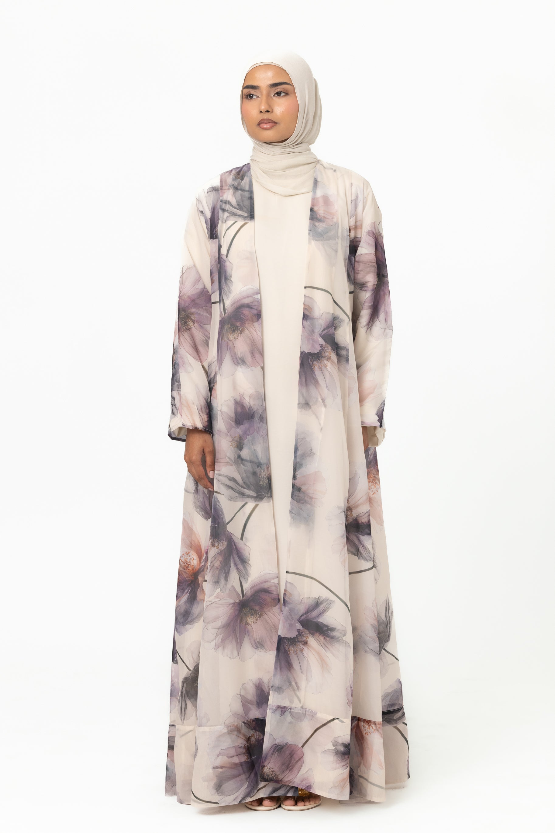 Bloom Organza Open Abaya