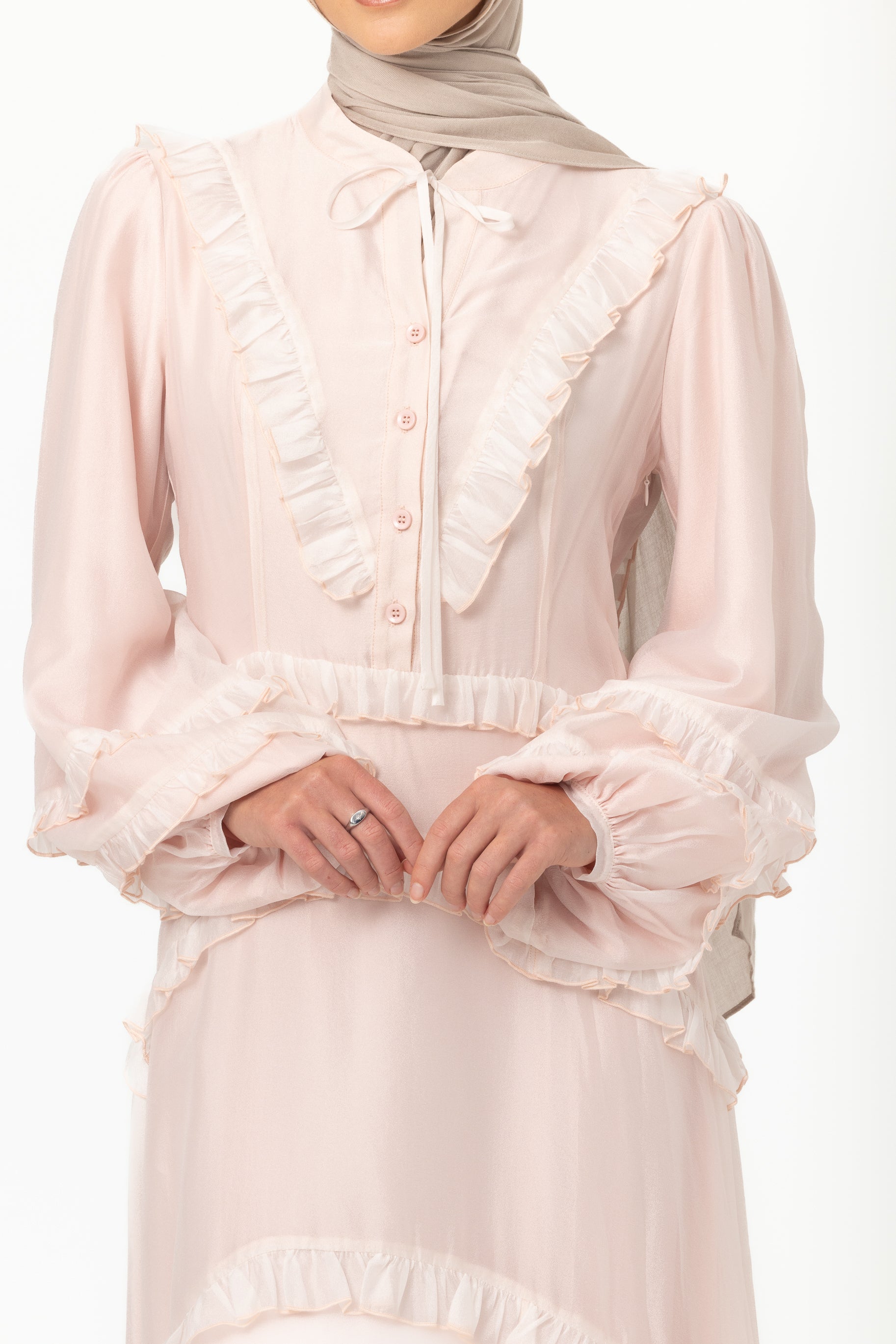 Sophia Ruffle Dress - Pink