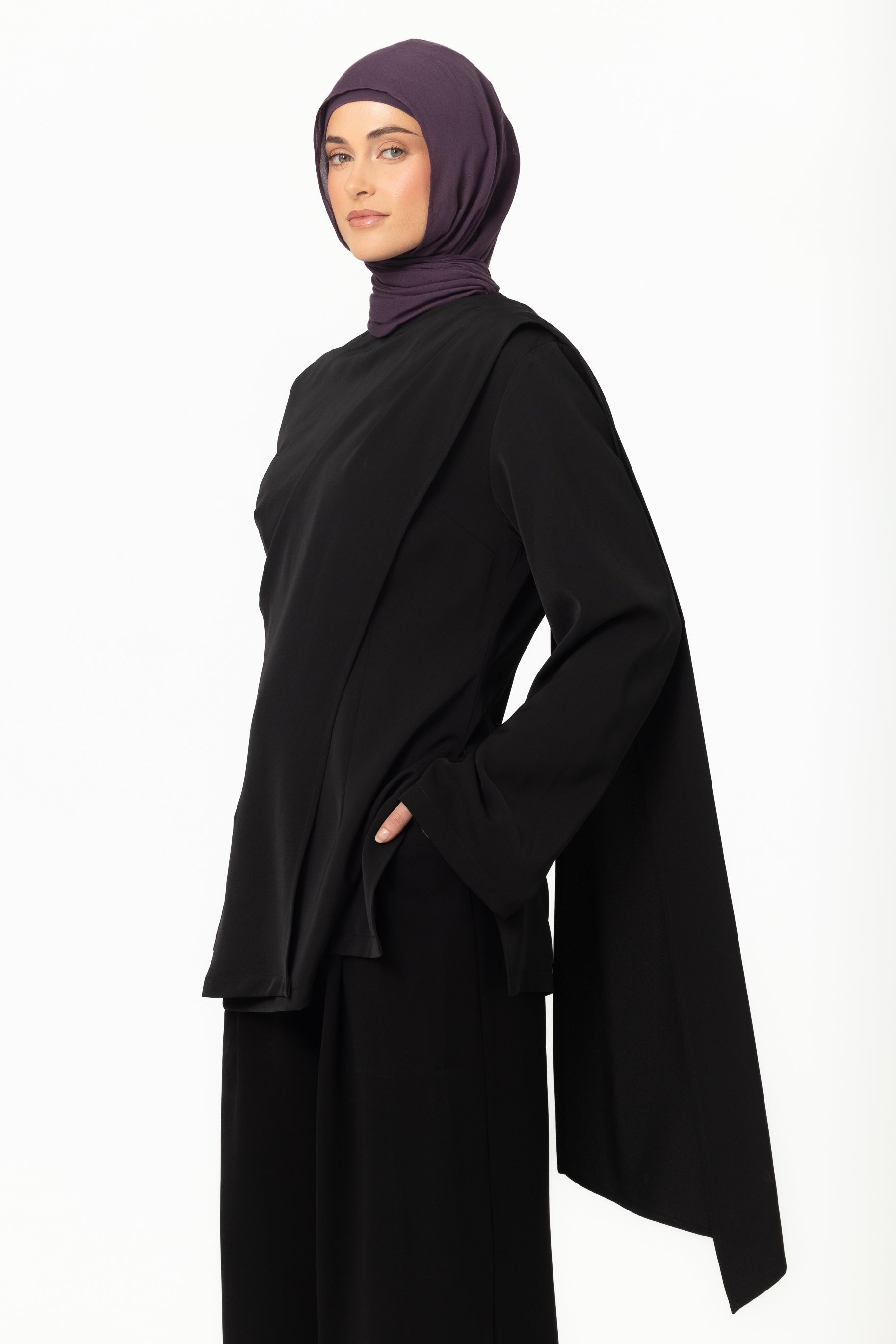 Gardenia Drape Top - Black