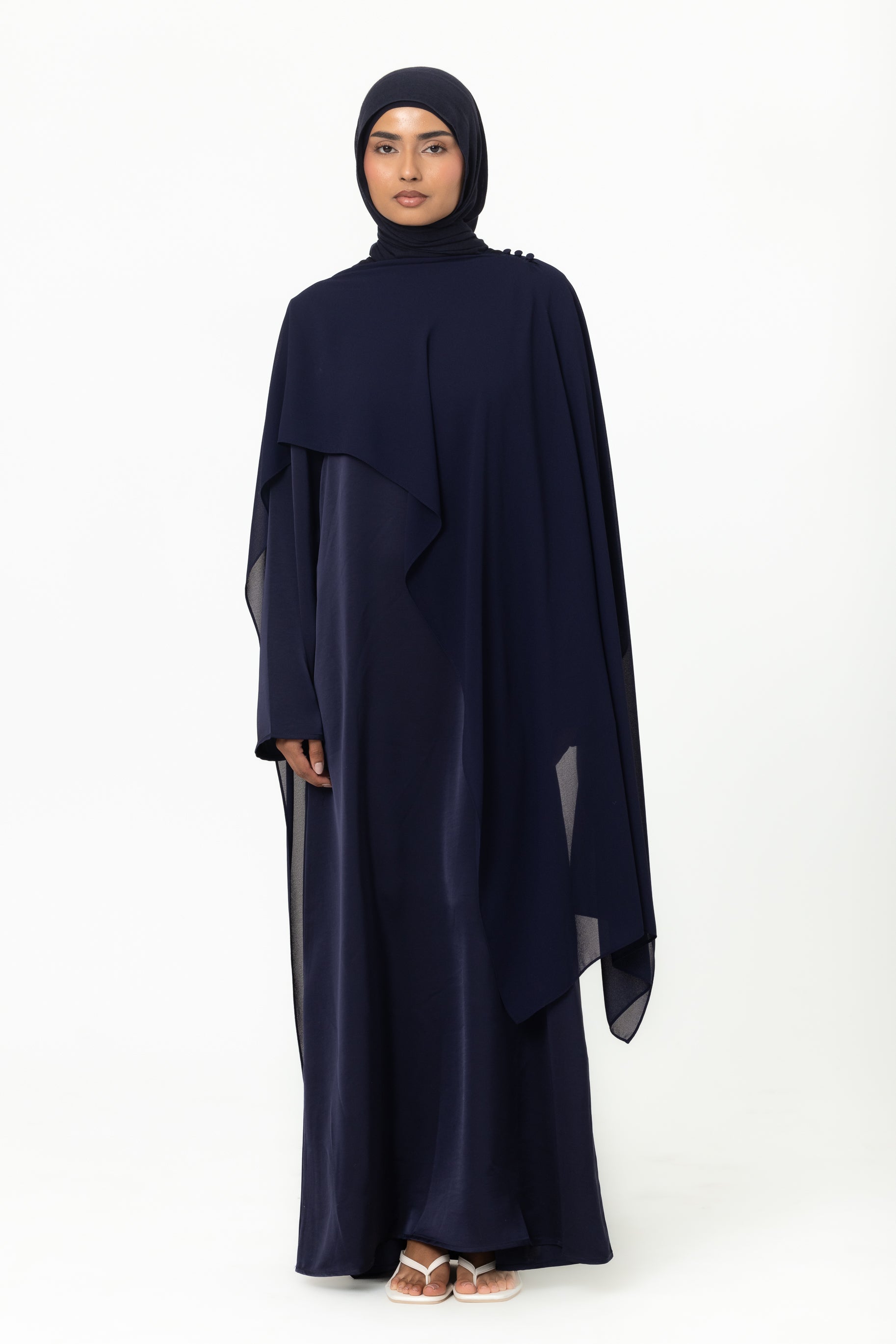 Chiffon Cape - Navy