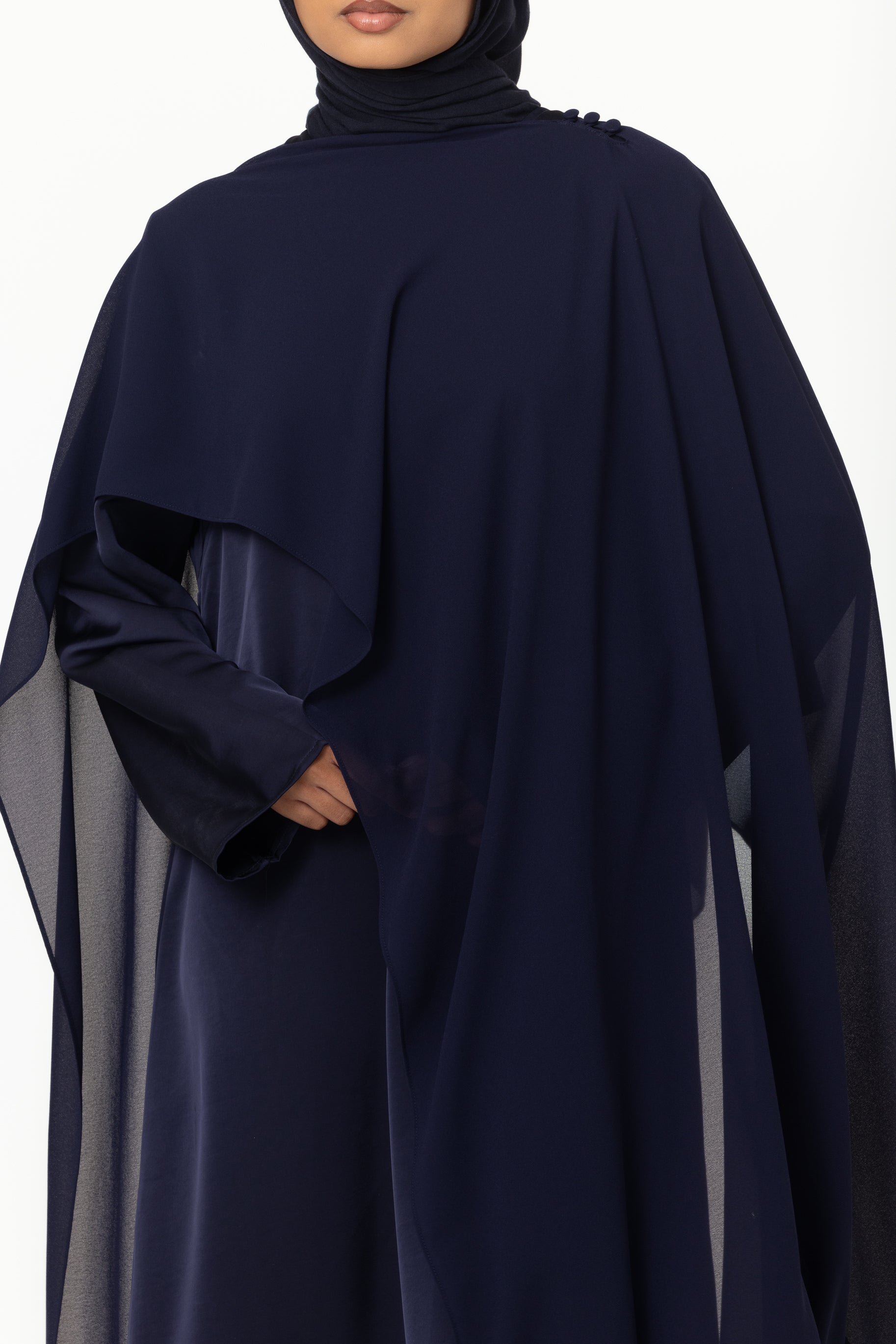 Chiffon Cape - Navy