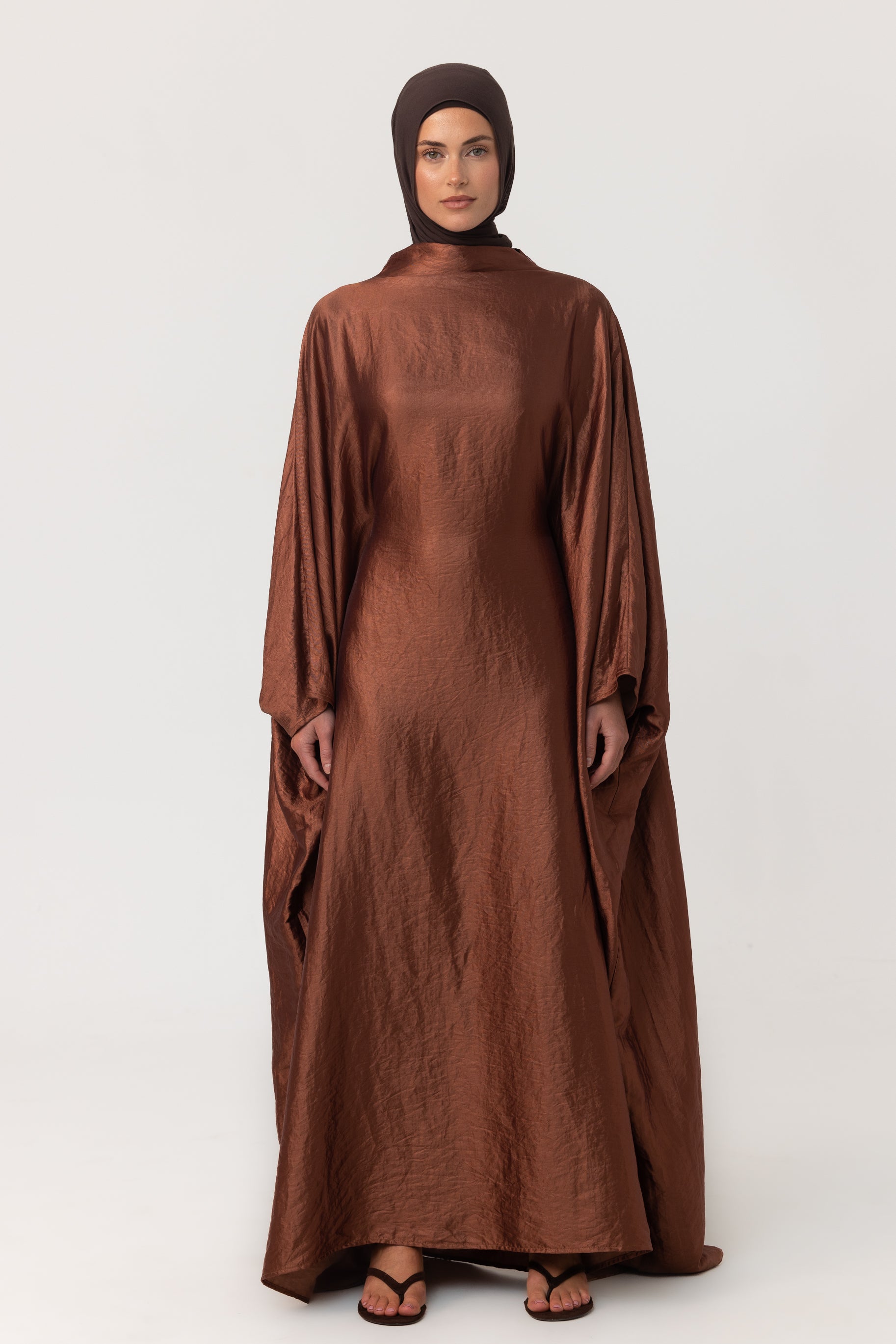 Classic Butterfly Abaya - Cinnamon Brown