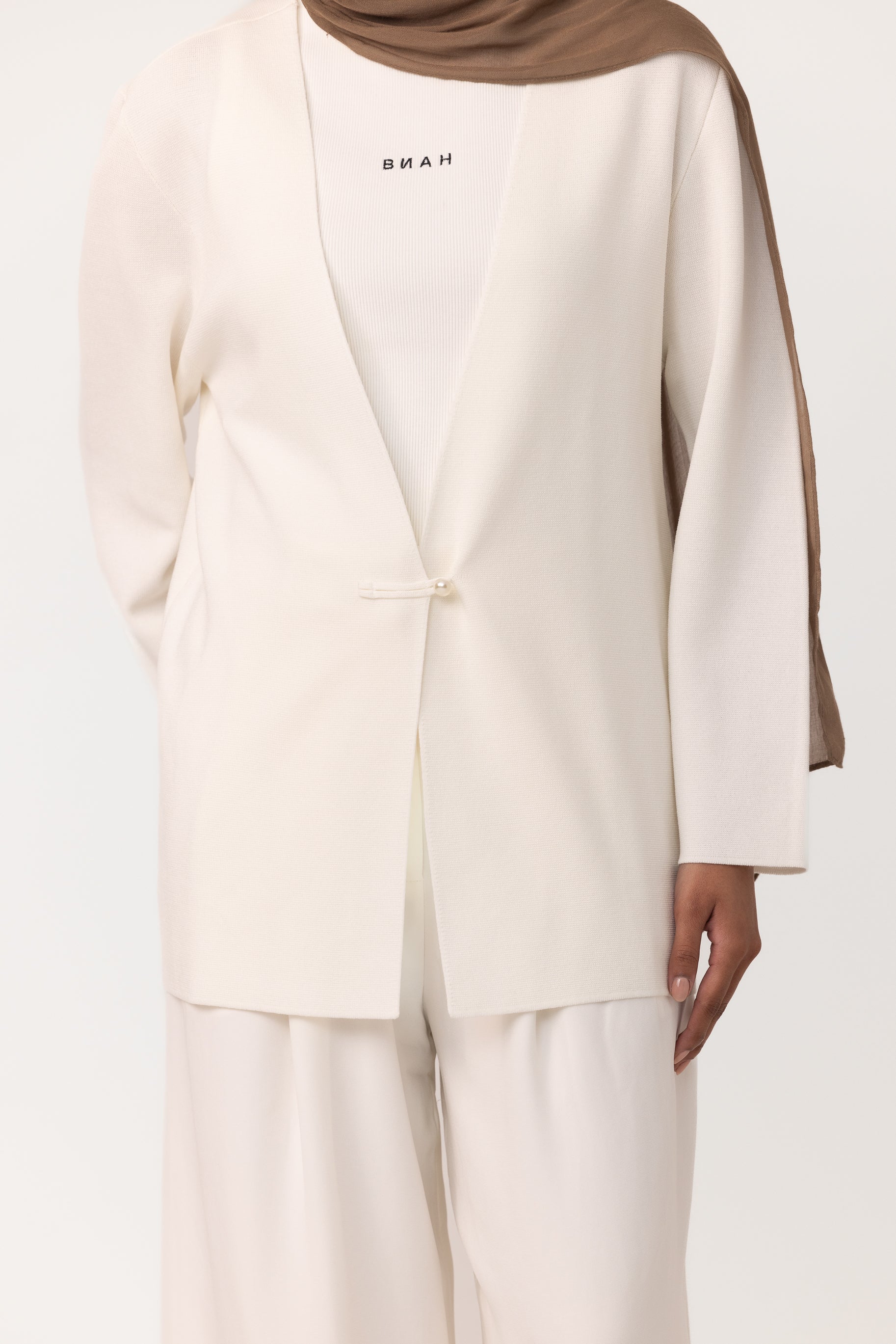 Rea Knit Cardigan - White