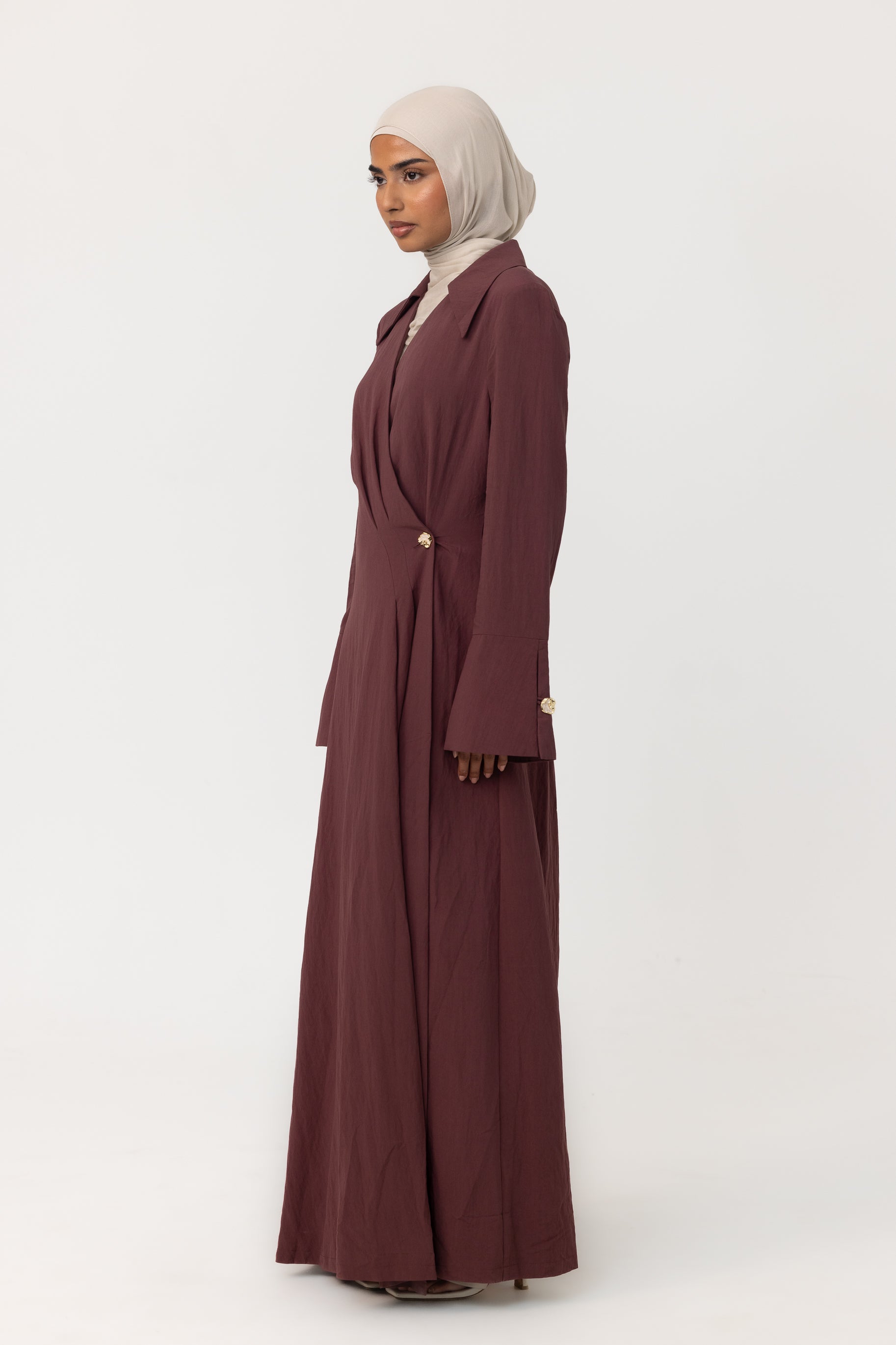 Dinara Wrap Dress - Deep Brown