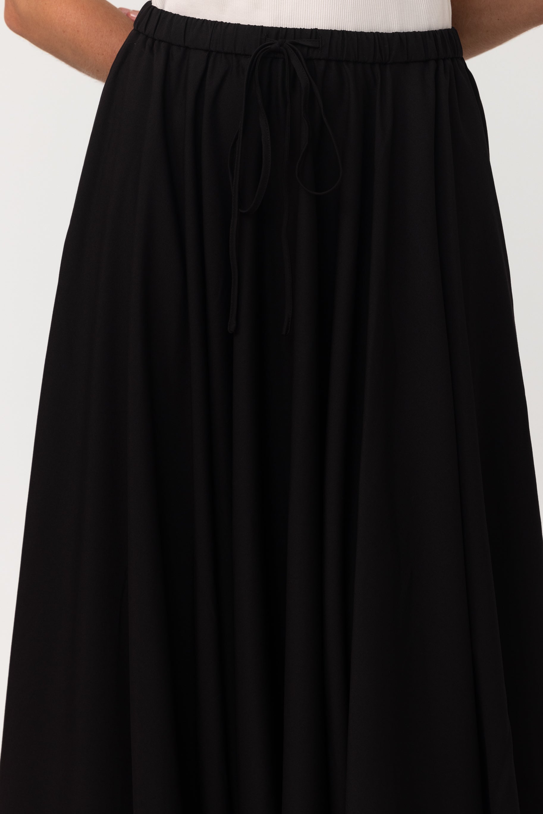 Azrina Drawstring Skirt - Black