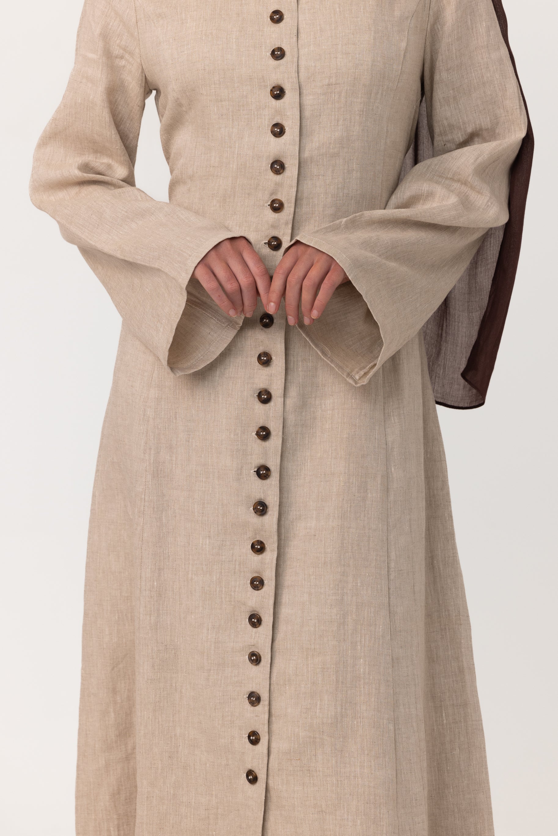 Nadiya Linen Dress - Natural