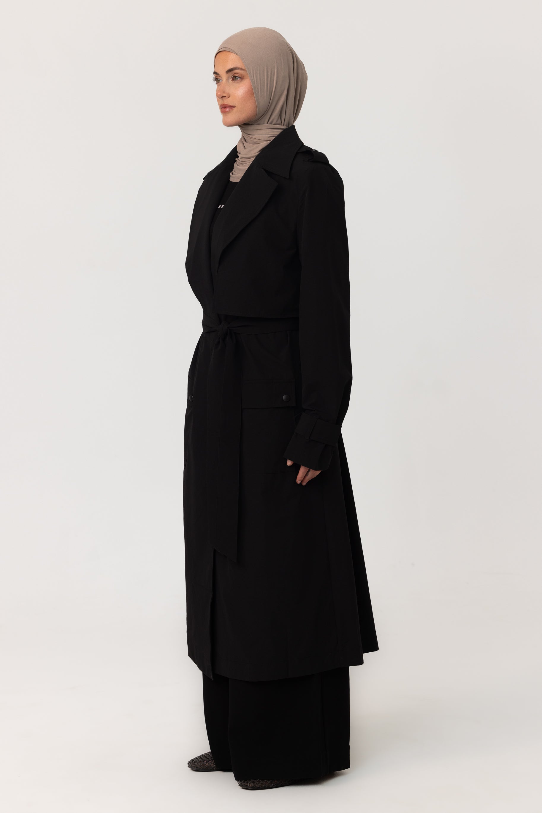 Active Trench Coat - Black