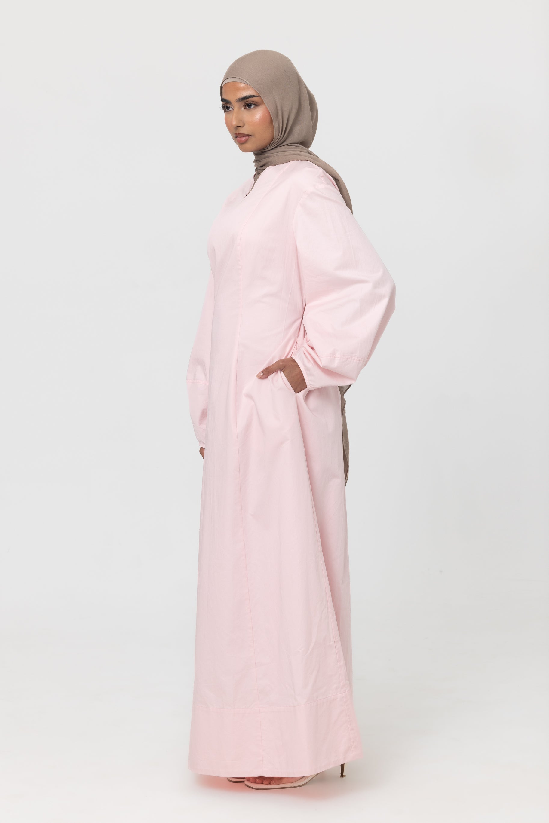 Cocoon Sleeve Abaya - Pearl Pink