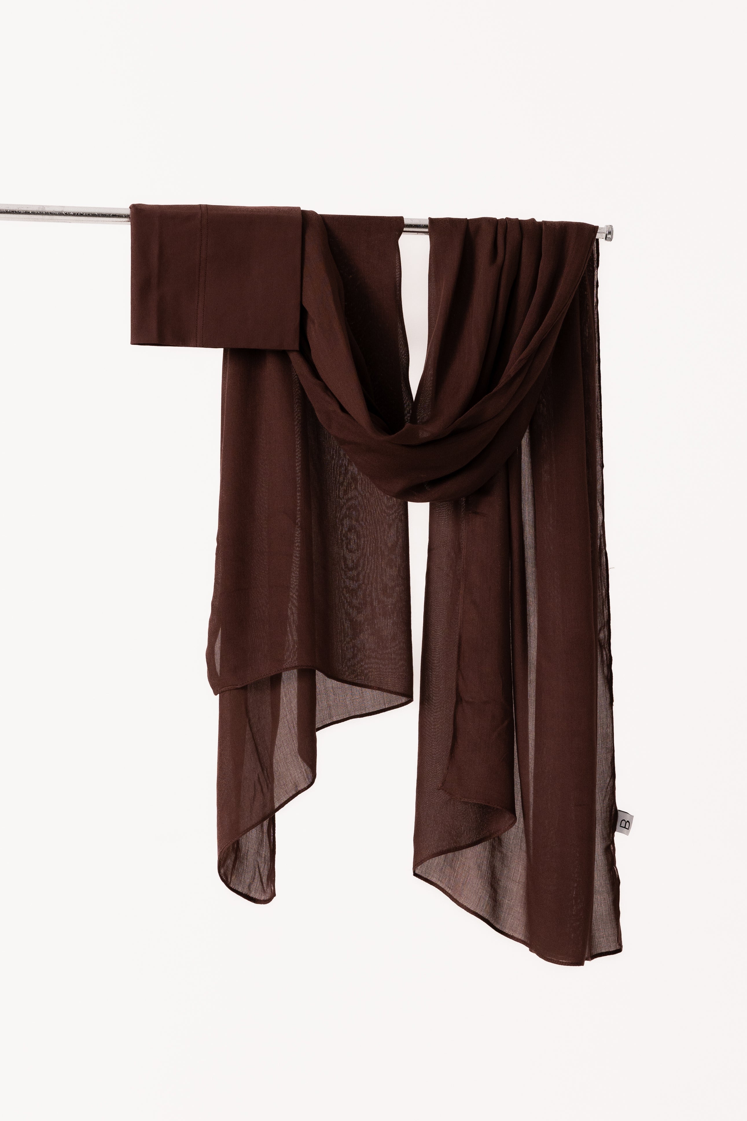 Single Stitched Modal Hijab Set - Burnt Sienna