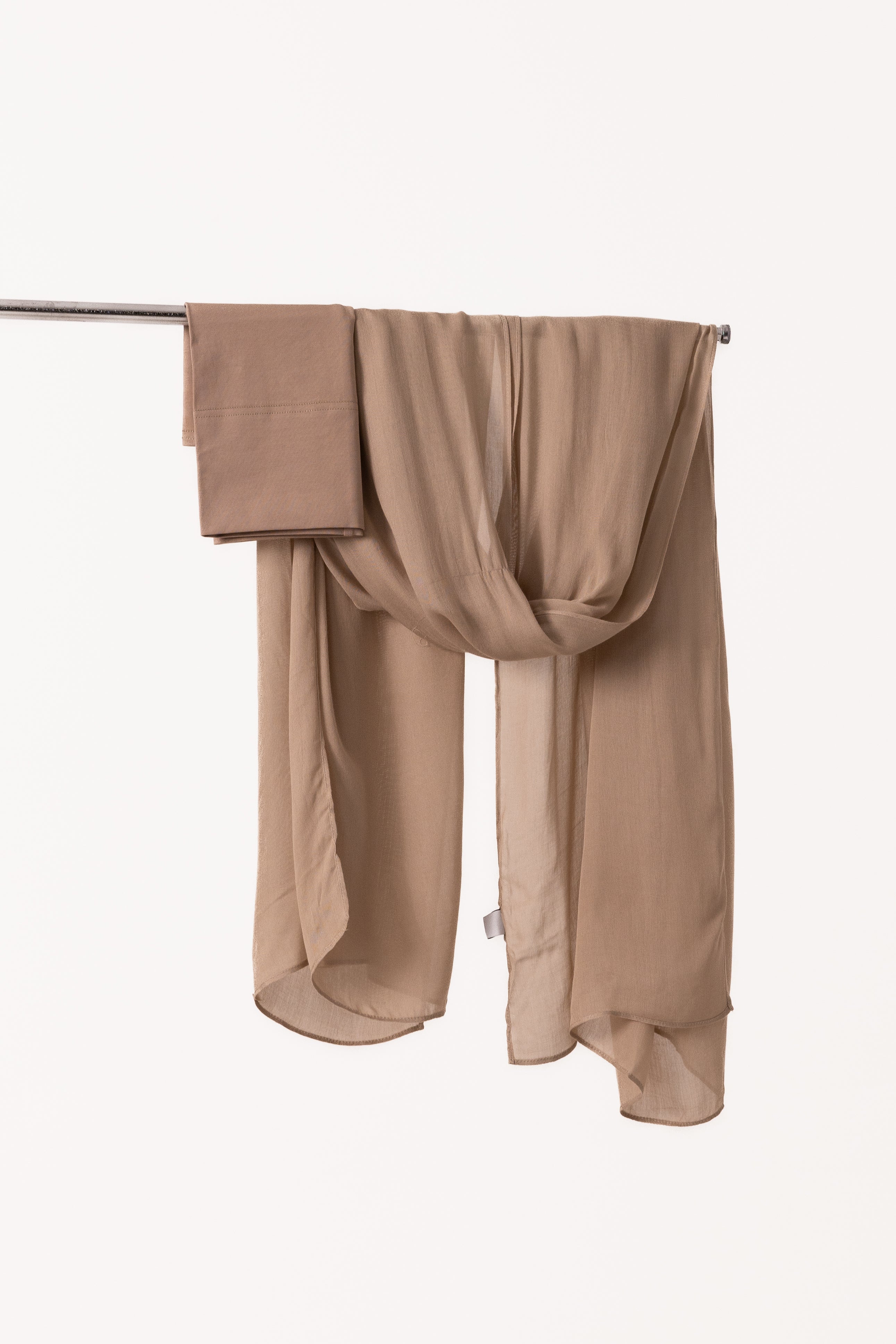 Single Stitched Modal Hijab Set - Fossil