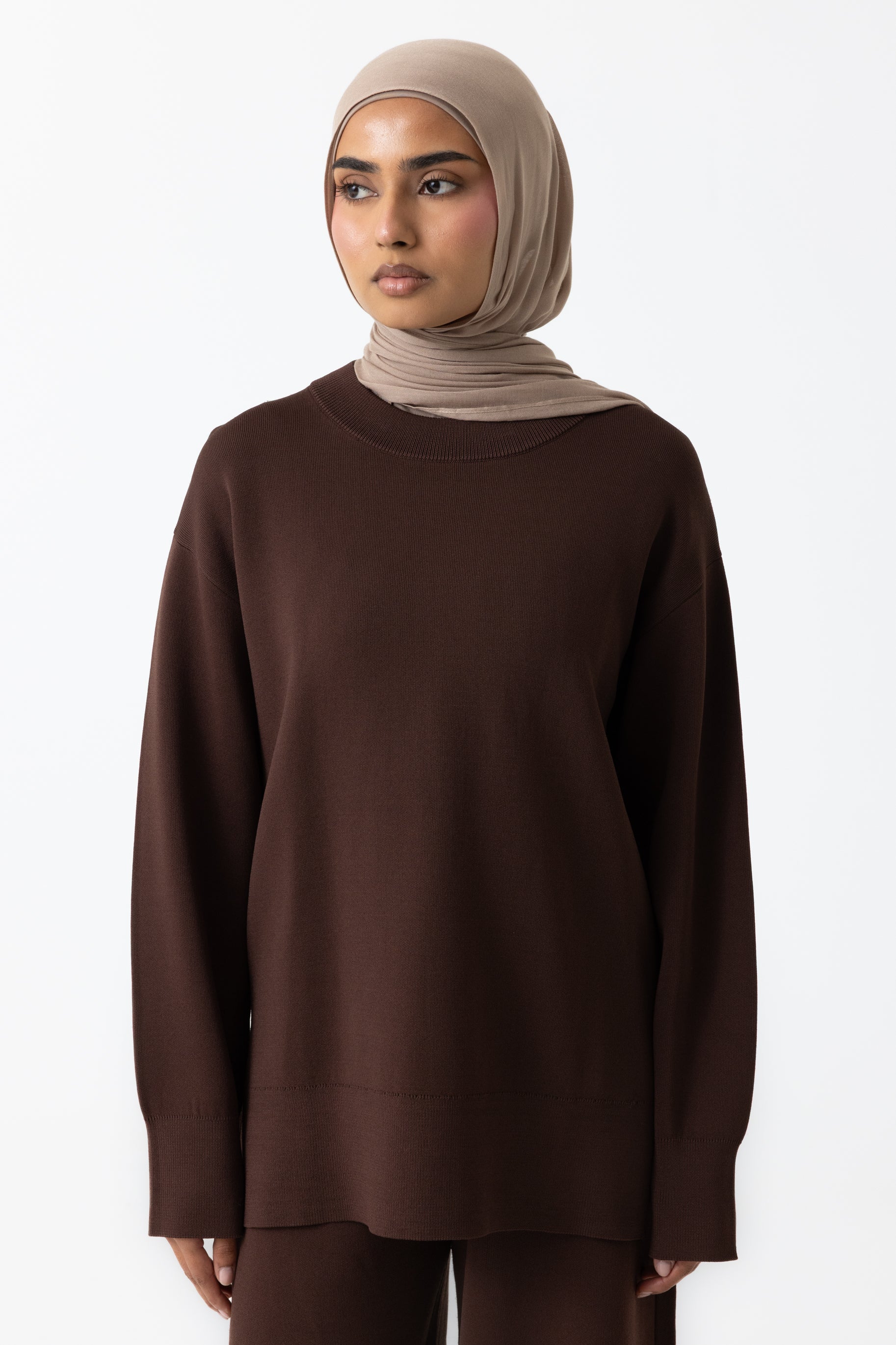 Mya Crew Neck Sweater - Espresso