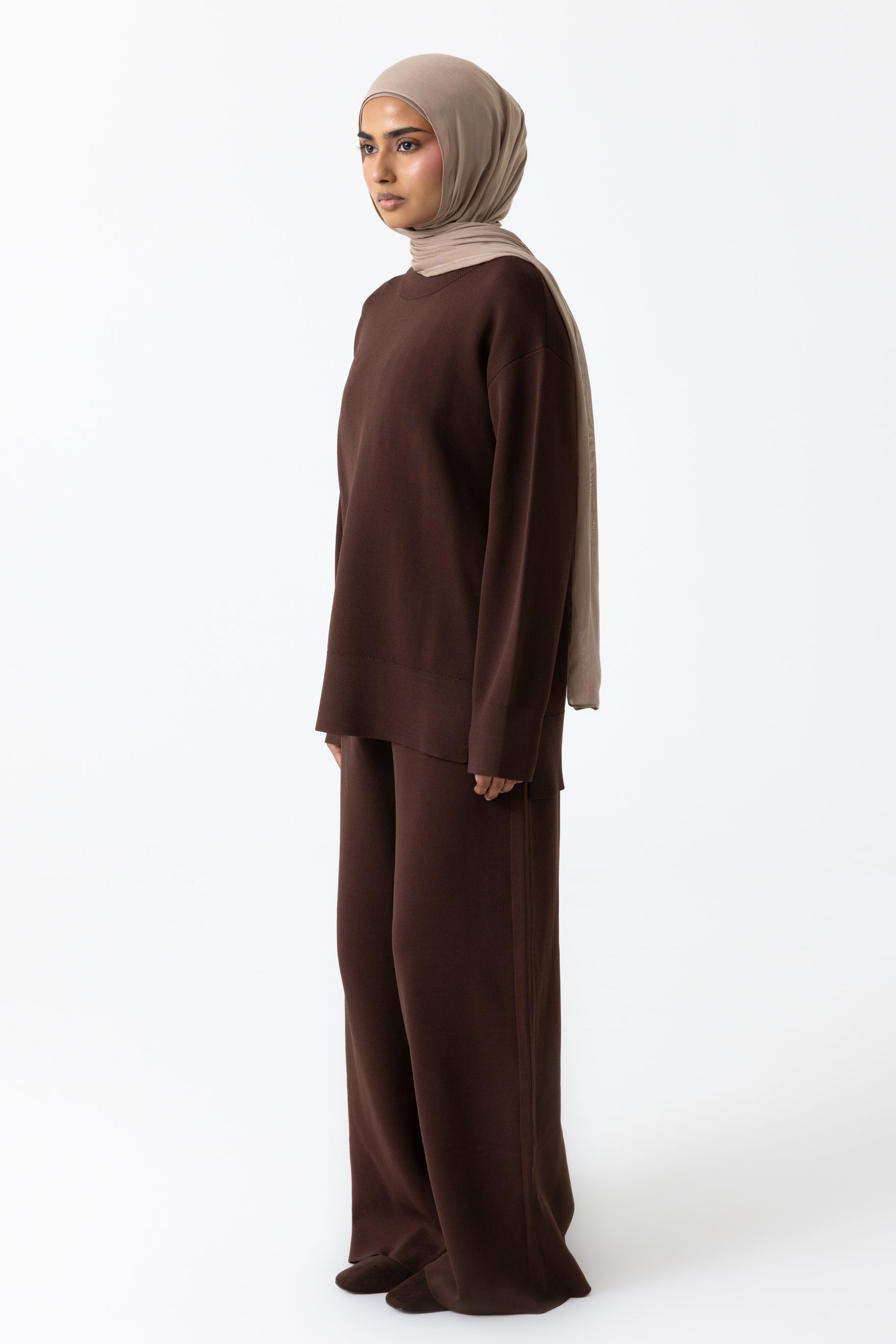 Mya Crew Neck Sweater - Espresso