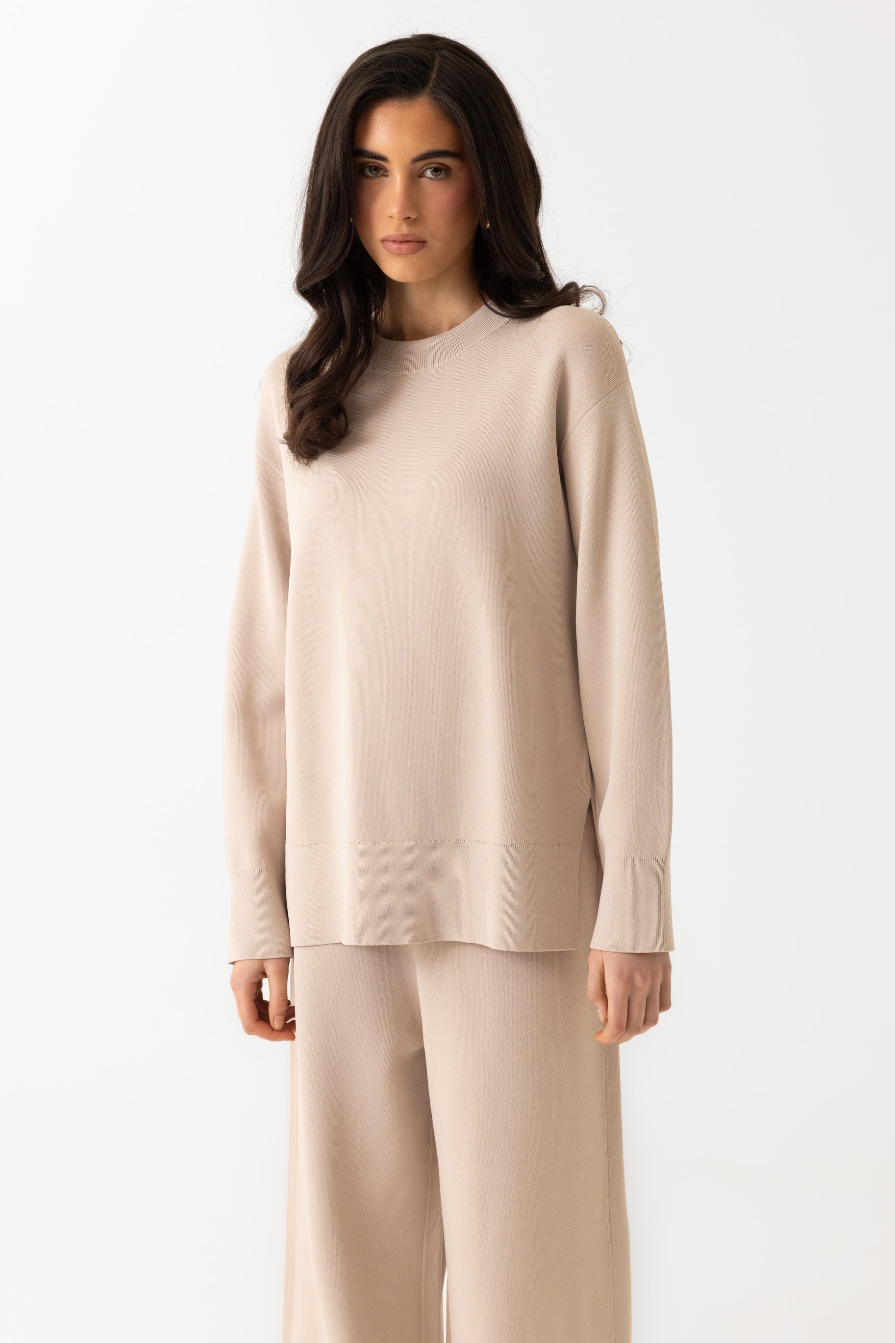 Mya Crew Neck Sweater - Oat