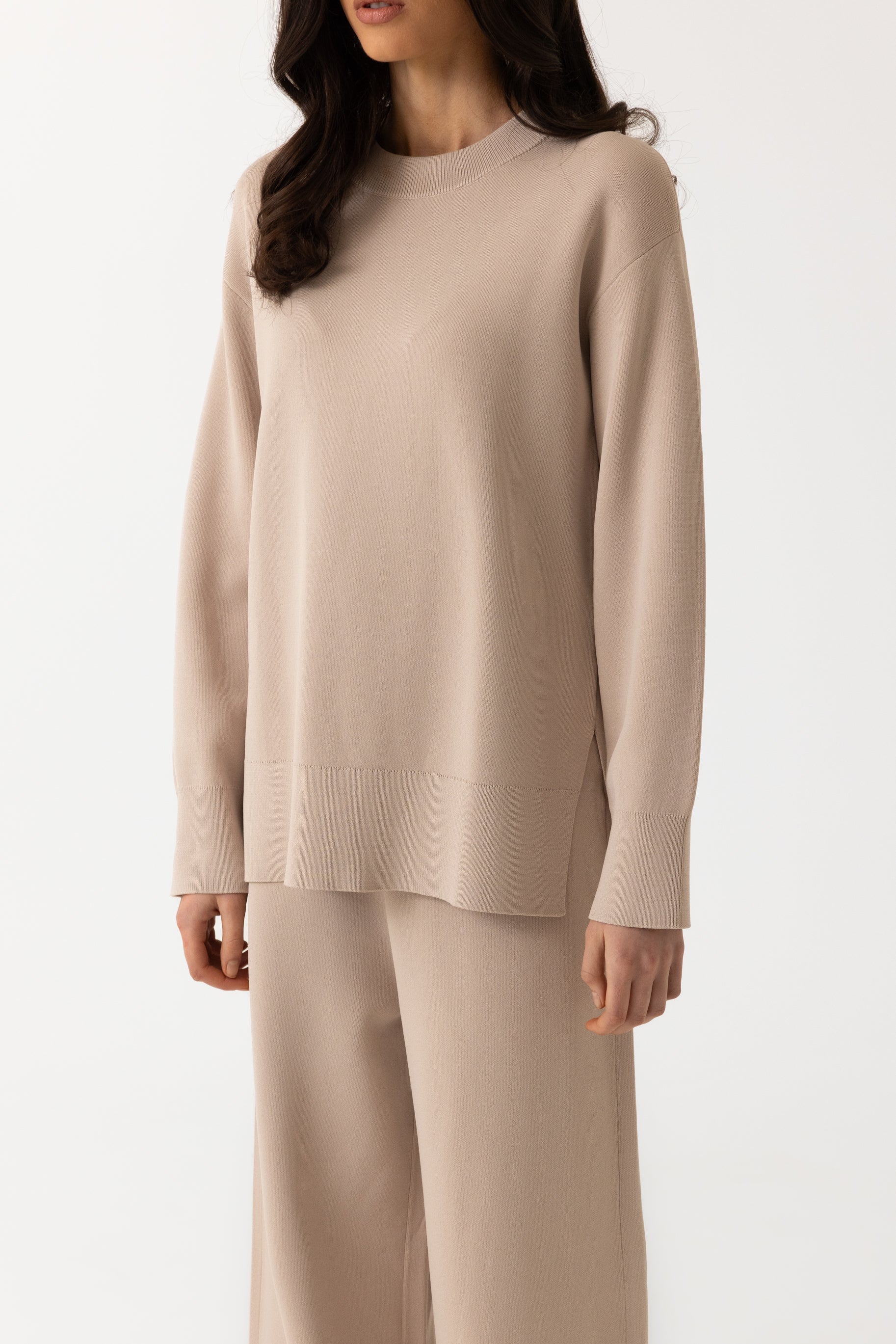Mya Crew Neck Sweater - Oat