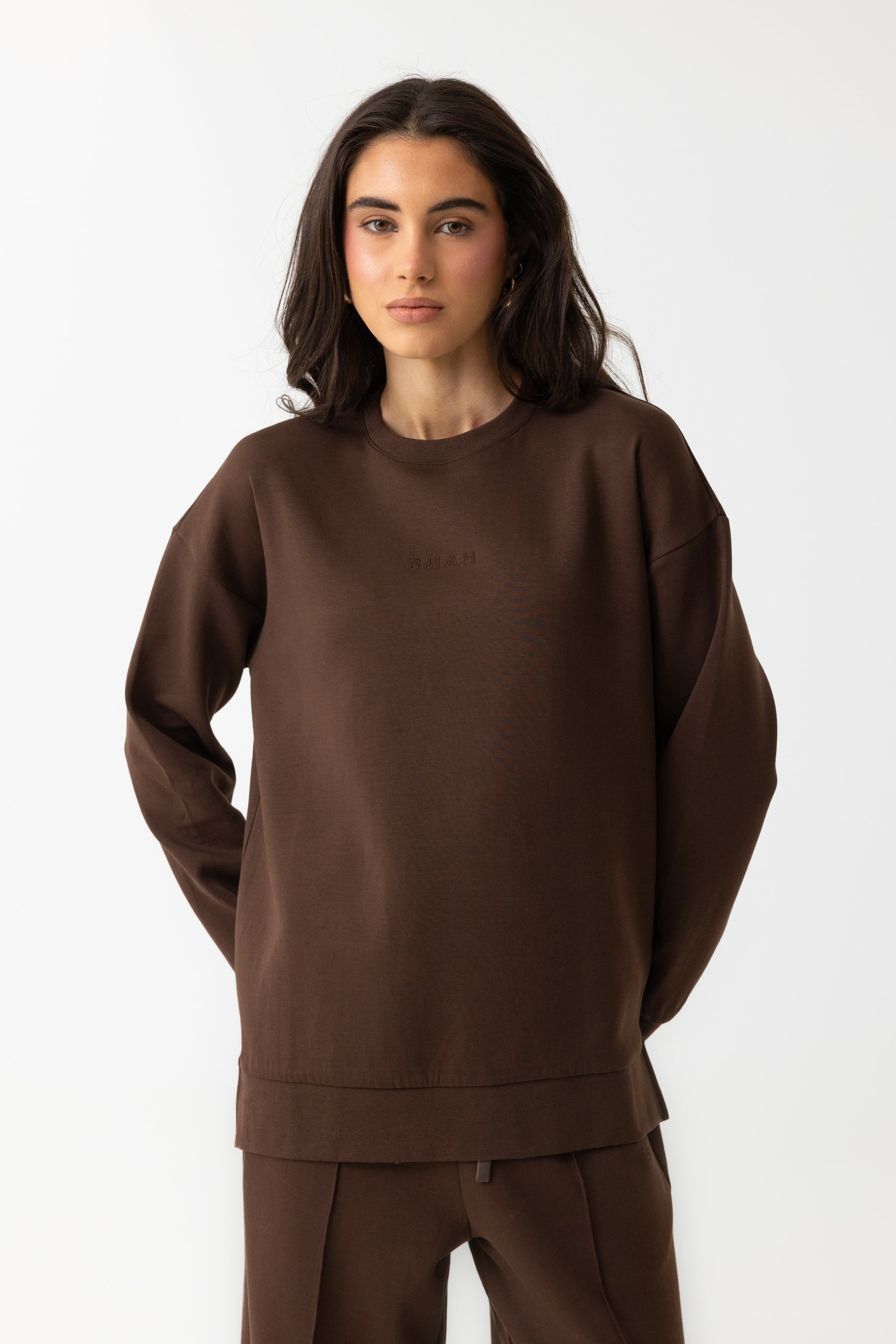 Refined Cotton Sweater - Espresso