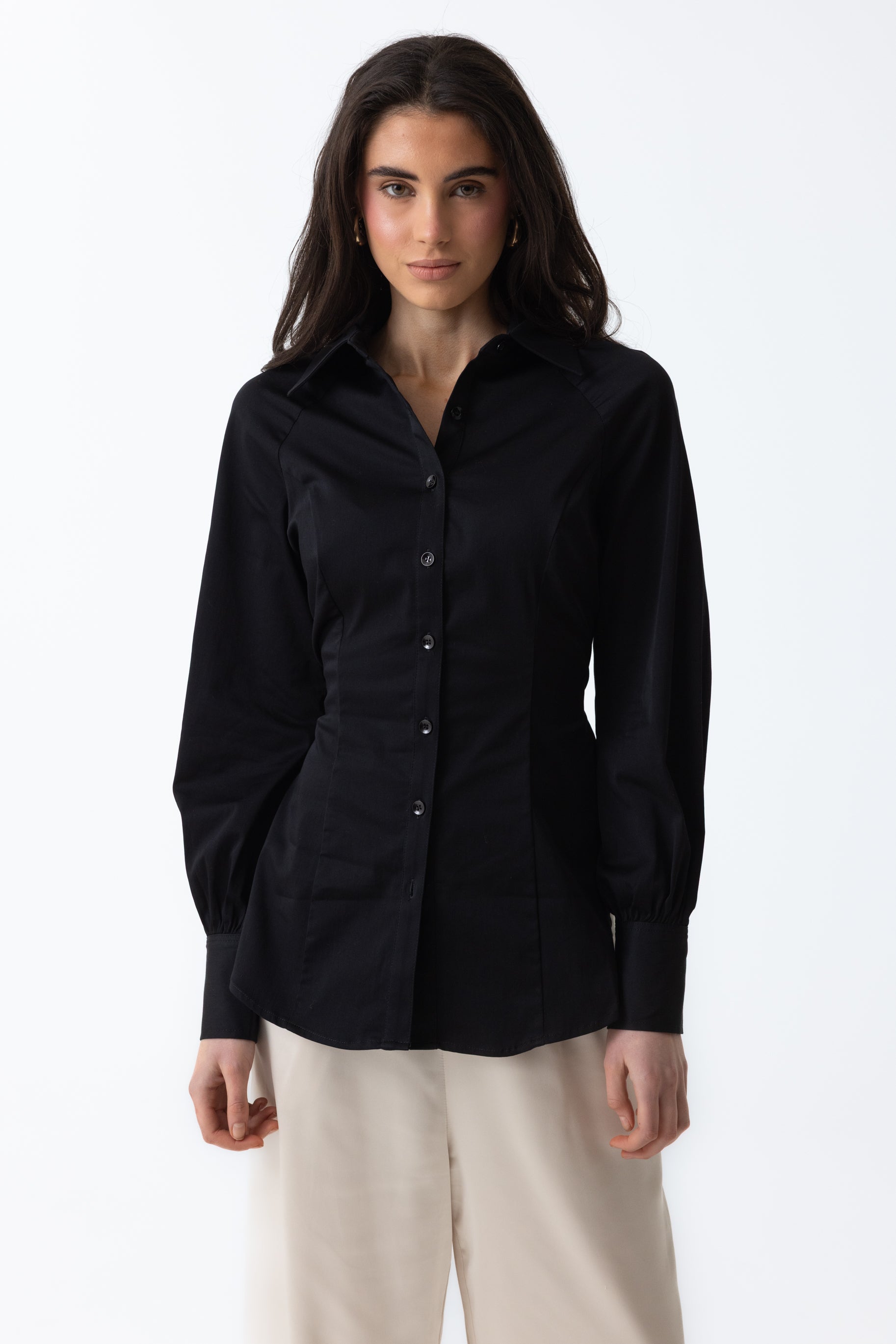 Nes Cinched Blouse - Black