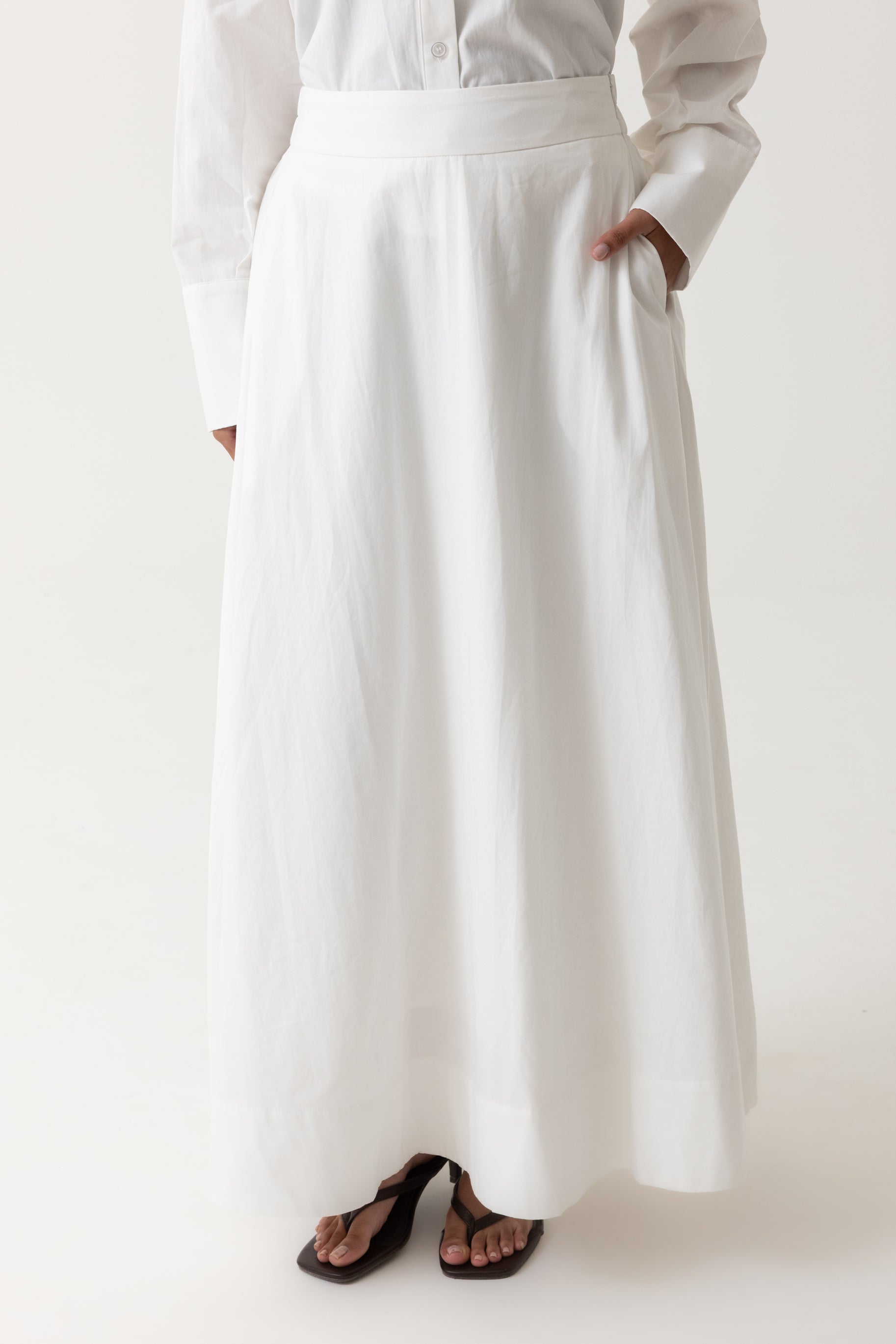Sydney A Line Skirt - White