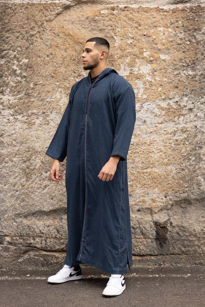 Moroccan Long Sleeve Winter Thobe - Teal