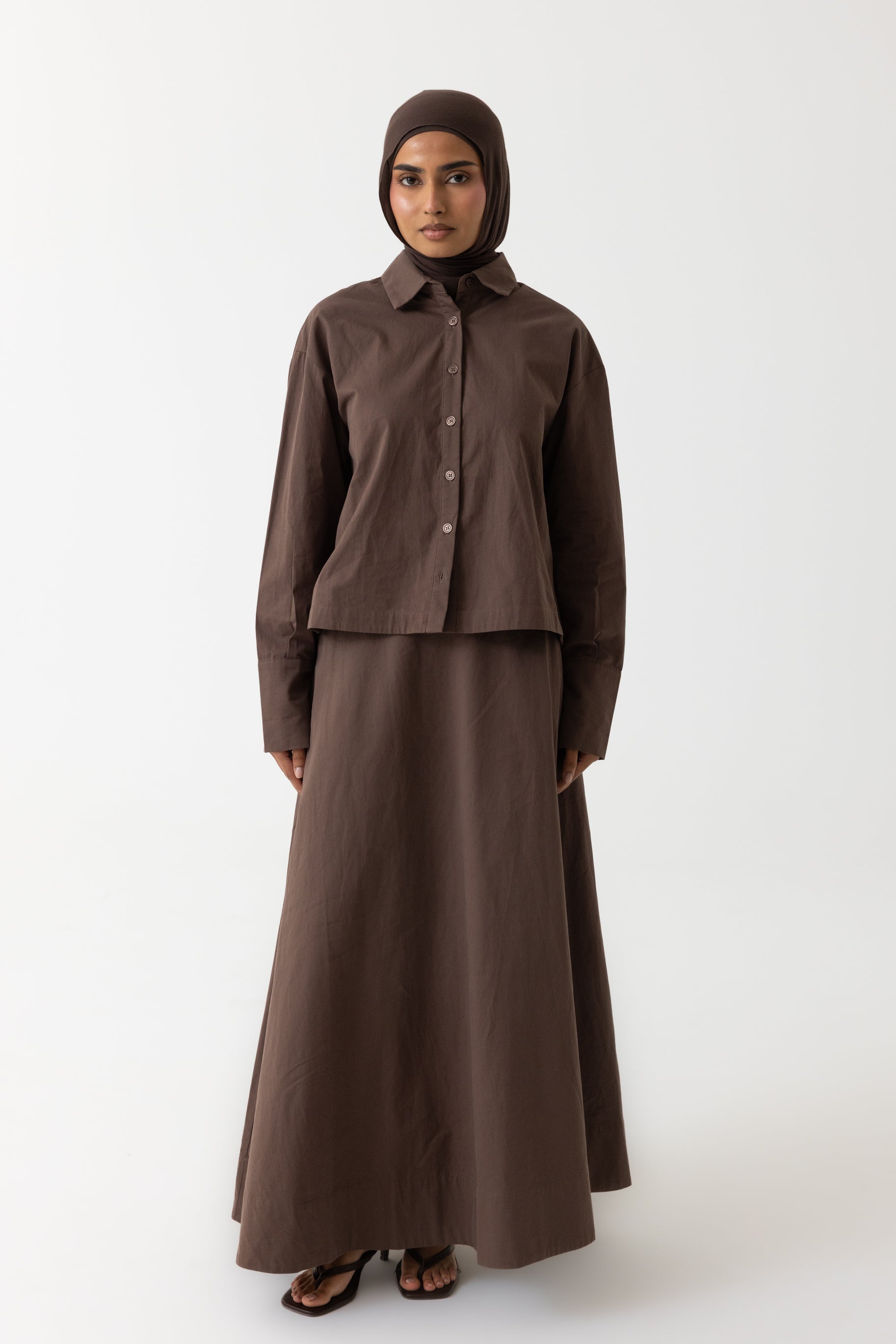 Sydney Button Up Shirt - Peppercorn