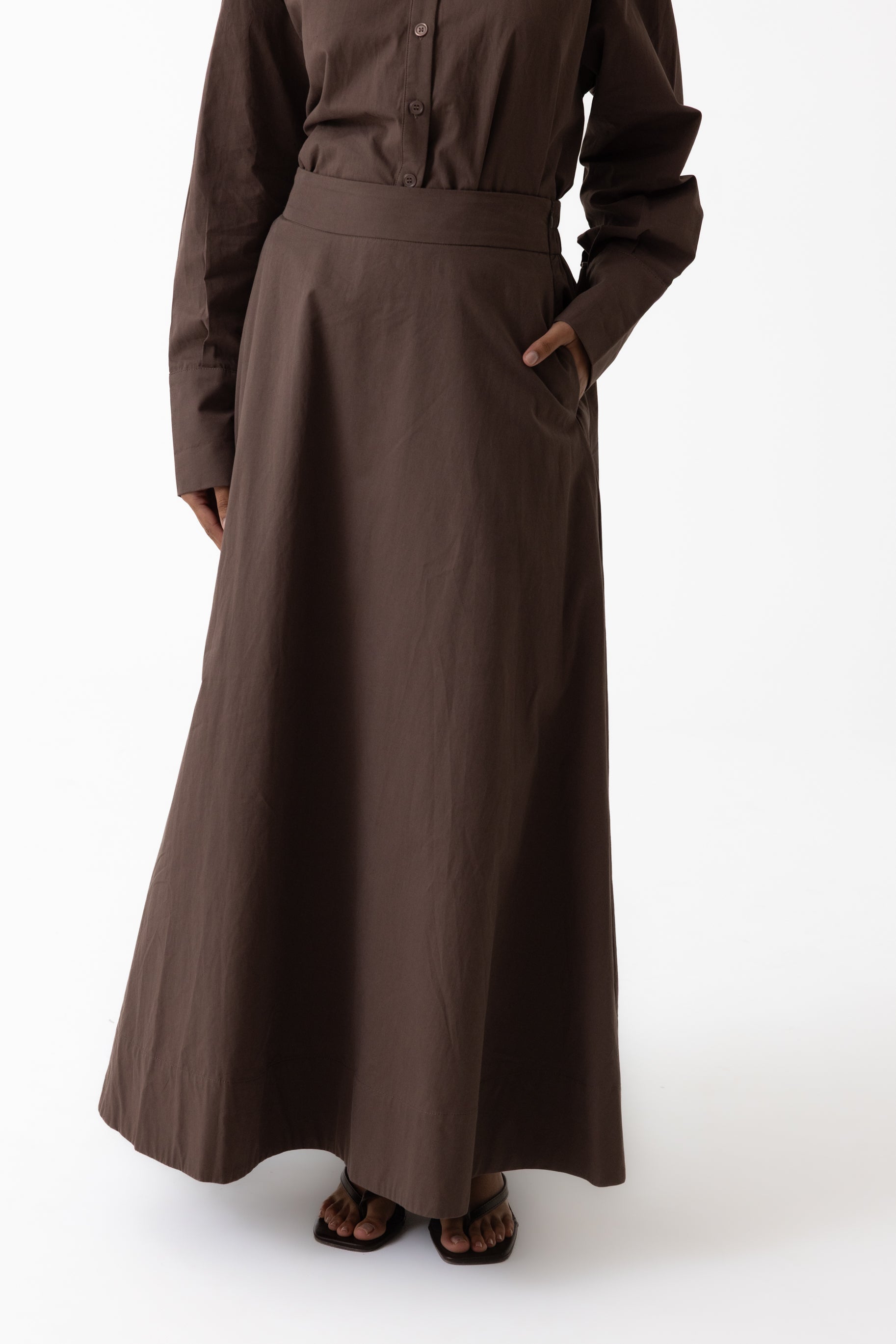 Sydney A Line Skirt - Peppercorn